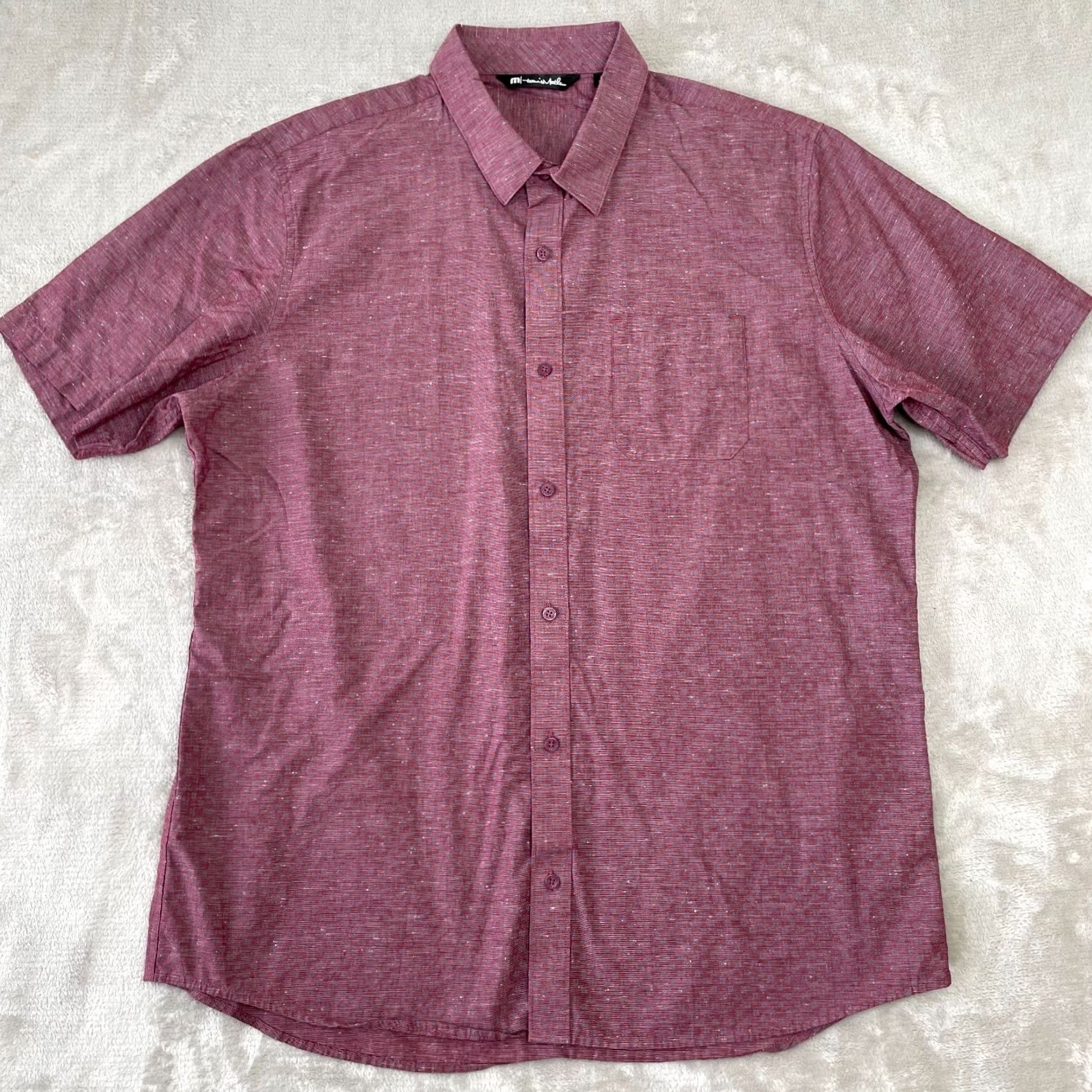 TravisMathew Travis Mathew Performance Shirt Men 2XL Brick Red Geometric Golf SS NWOT Size US XXL / EU 58 / 5 - 4 Thumbnail