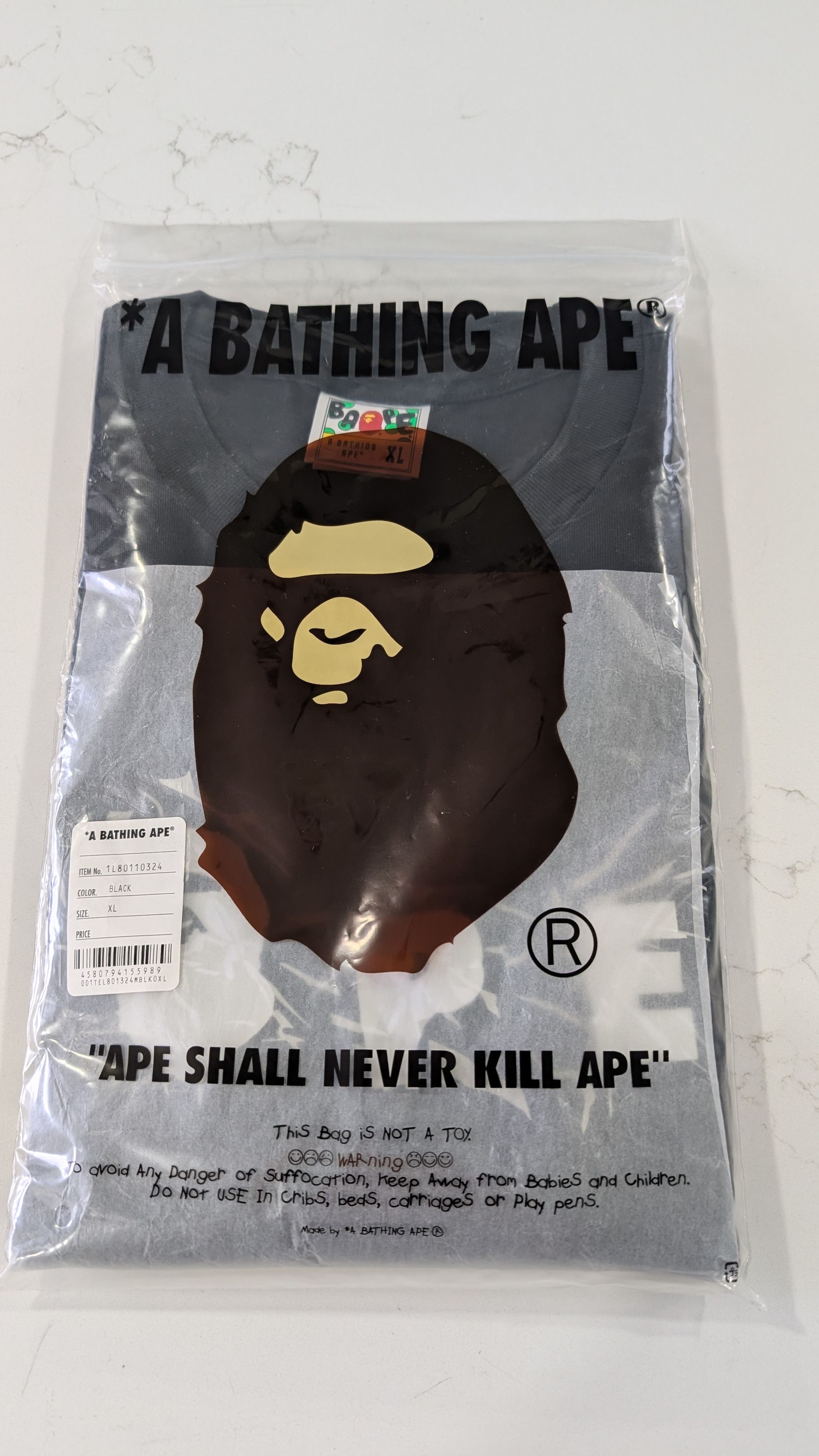 Bape BAPE Wrinkle Logo T Shirt XL Size US XL / EU 56 / 4 - 4 Thumbnail