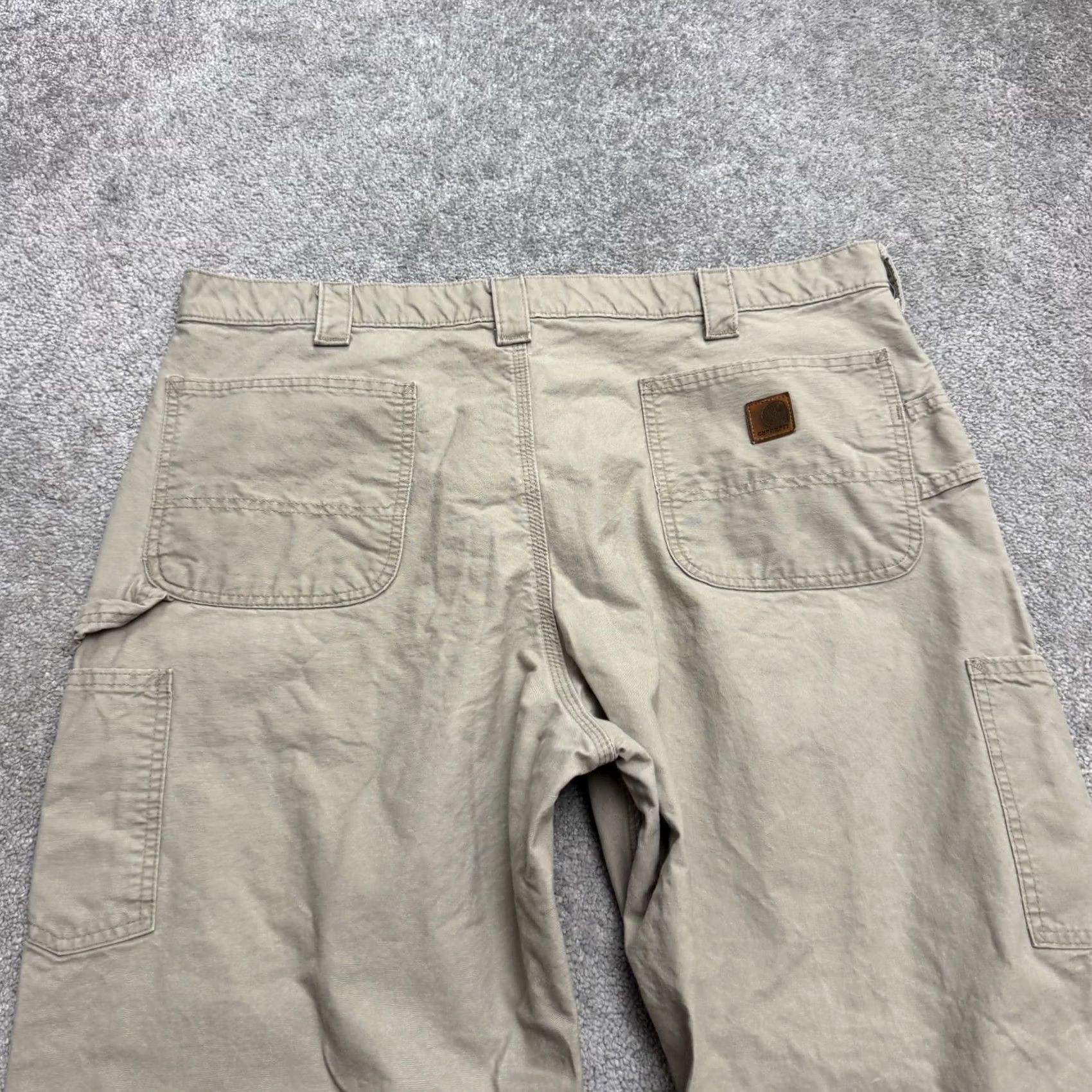 Carhartt Carhartt Dungaree Fit Carpenter Pants Mens 42x30 Tan Brown Cotton Straight Work Size US 42 / EU 58 - 5 Thumbnail