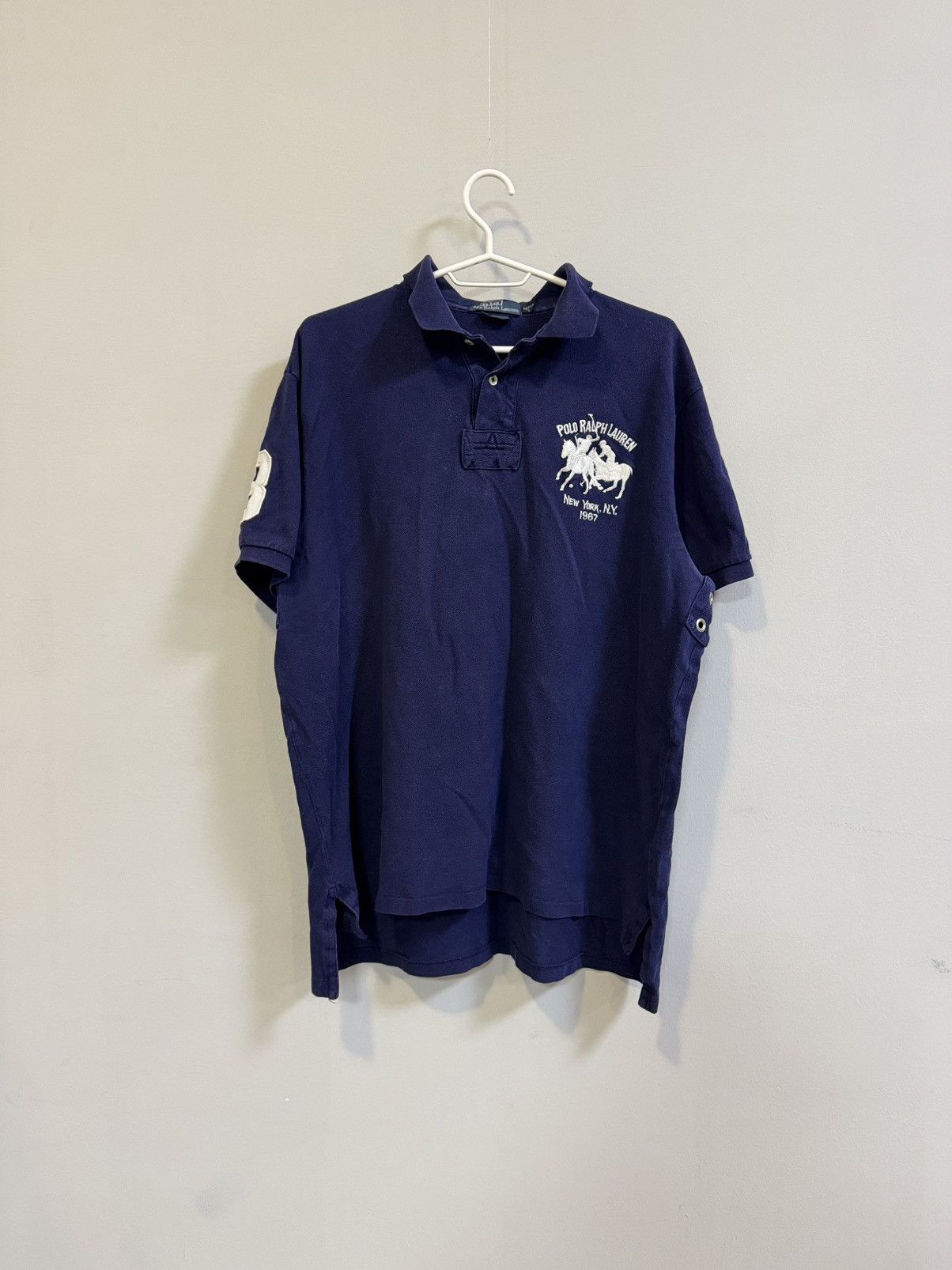 Polo Ralph Lauren × Vintage Vintage Polo Ralph Lauren New York 3 big logo polo tee 90’s Size US XL / EU 56 / 4 - 1 Thumbnail
