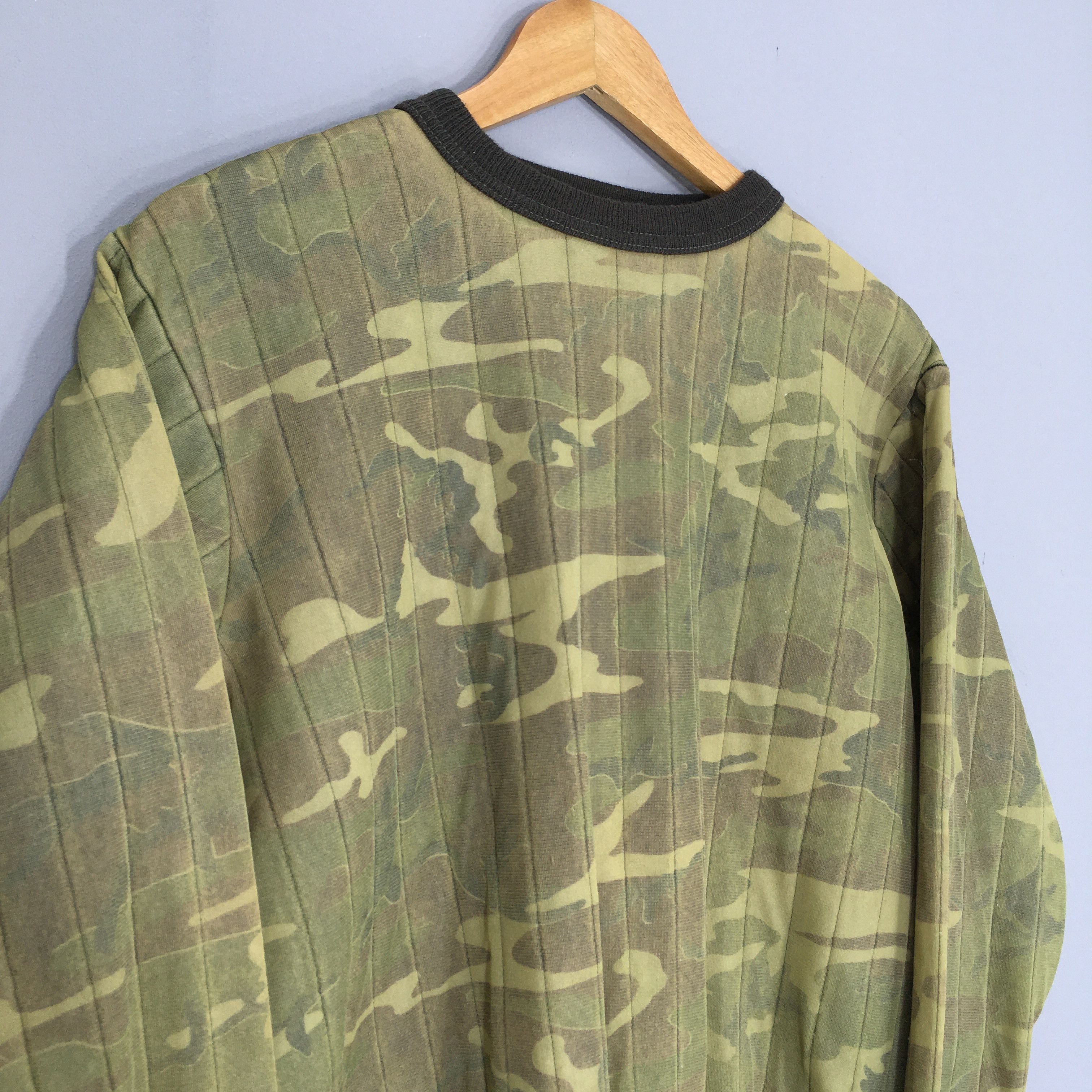 Japanese Brand Vintage 80s Saftbak Hunting Camouflage Sweatshirt Large Size US L / EU 52-54 / 3 - 3 Thumbnail