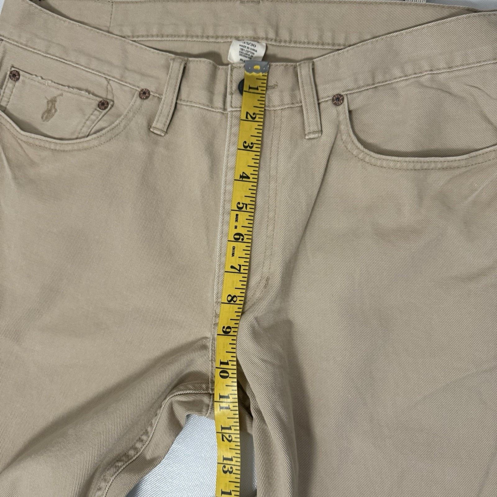 Polo Ralph Lauren POLO Ralph Lauren 650 Straight Jeans Tan Mens 35/30 Pants Size US 35 - 6 Thumbnail