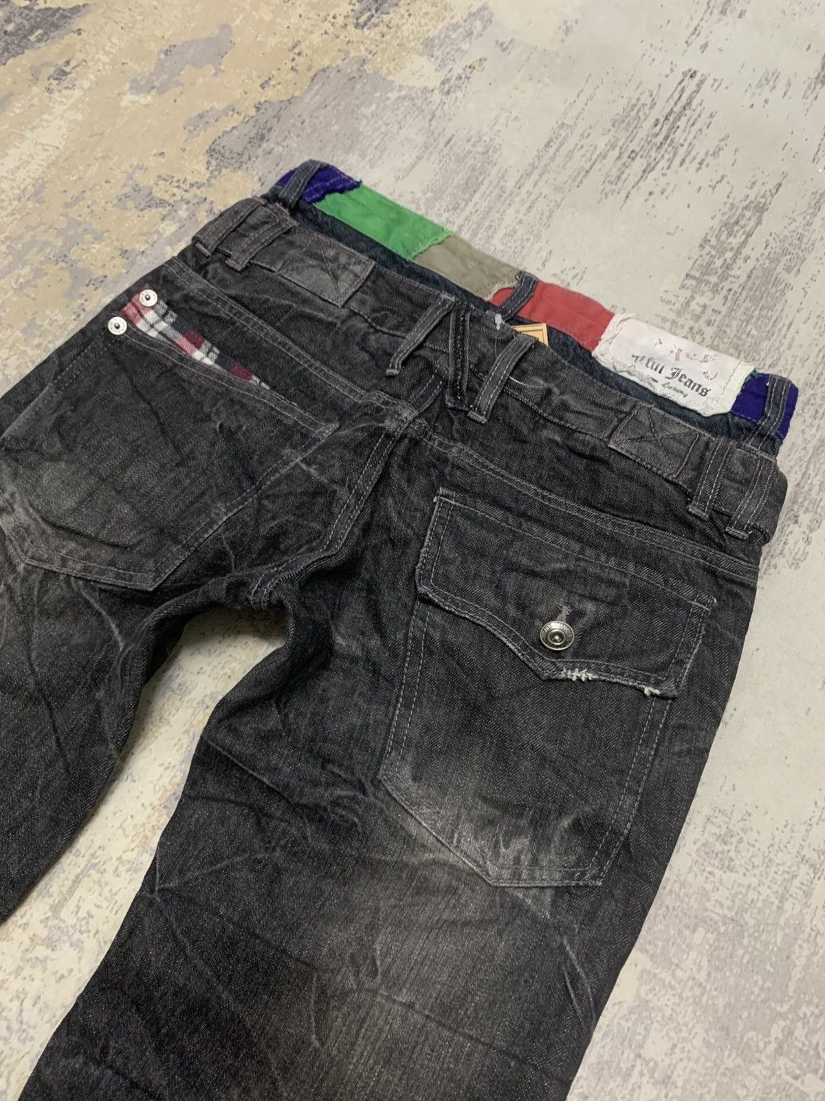 Japanese Brand Nylaus Harajuku Punk Y2K Crinkle Gimmick Pants Size US 30 / EU 46 - 10 Thumbnail
