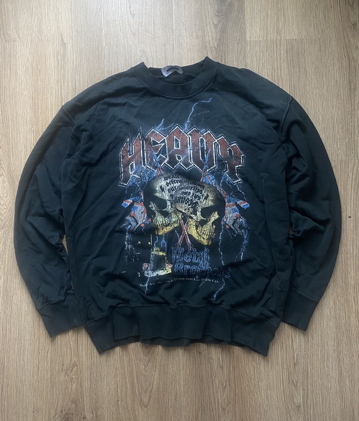 Men's Dsquared2 Black Heavy Metal Brothers Sweatshirt