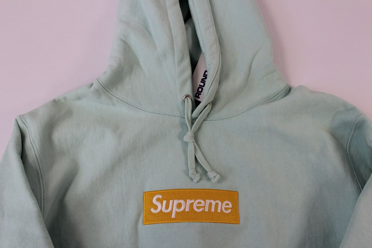Supreme Supreme Box Logo Hooded Sweatshirt 'Ice Blue' Size US L / EU 52-54 / 3 - 2 Thumbnail