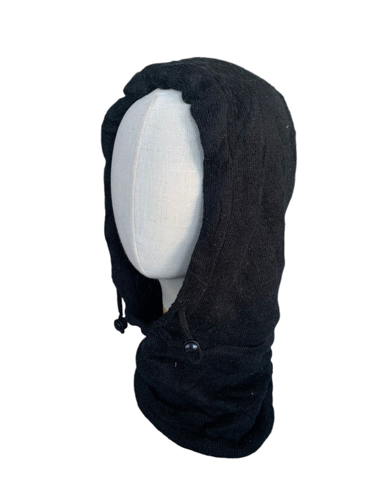 14th Addiction × Japanese Brand Black Knit Balaclava Masked Hoodie Hats Size ONE SIZE - 2 Thumbnail