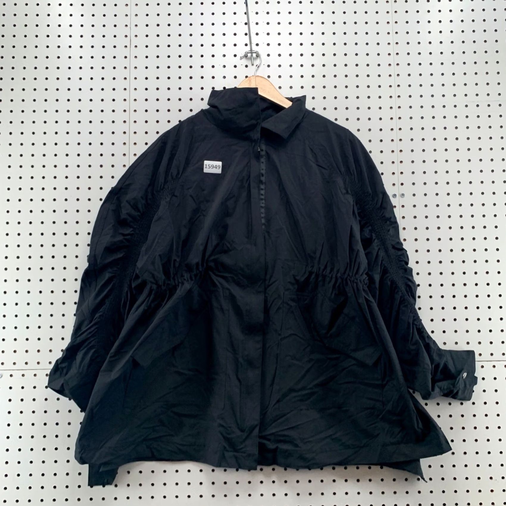 Fabletics FABLETICS PARACHUTE JACKET WOMENS SMALL Black NYLON HOODED WEATHER PROOF Size S / US 4 / IT 40 - 2 Thumbnail
