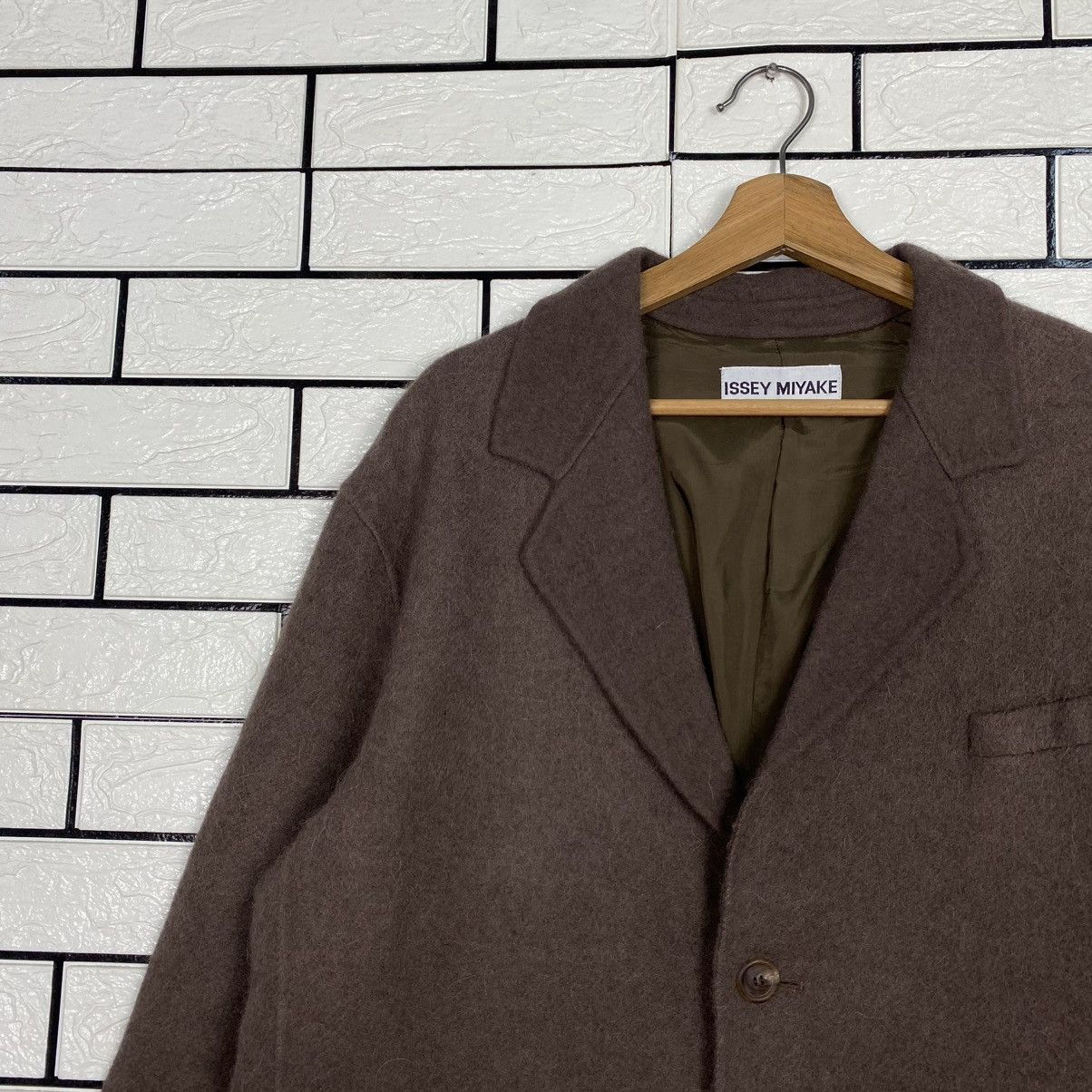 Issey Miyake 🔥VINTAGE WOOL JACKET BUTTON ISSEY MIYAKE RUNWAY Size US L / EU 52-54 / 3 - 9 Thumbnail
