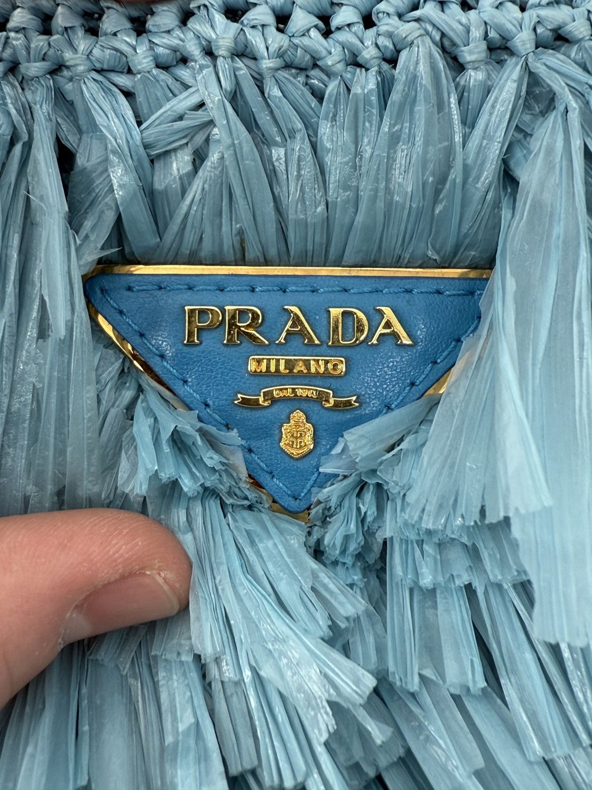Prada Prada Blue Fringed Clutch Bag Size ONE SIZE - 15 Thumbnail