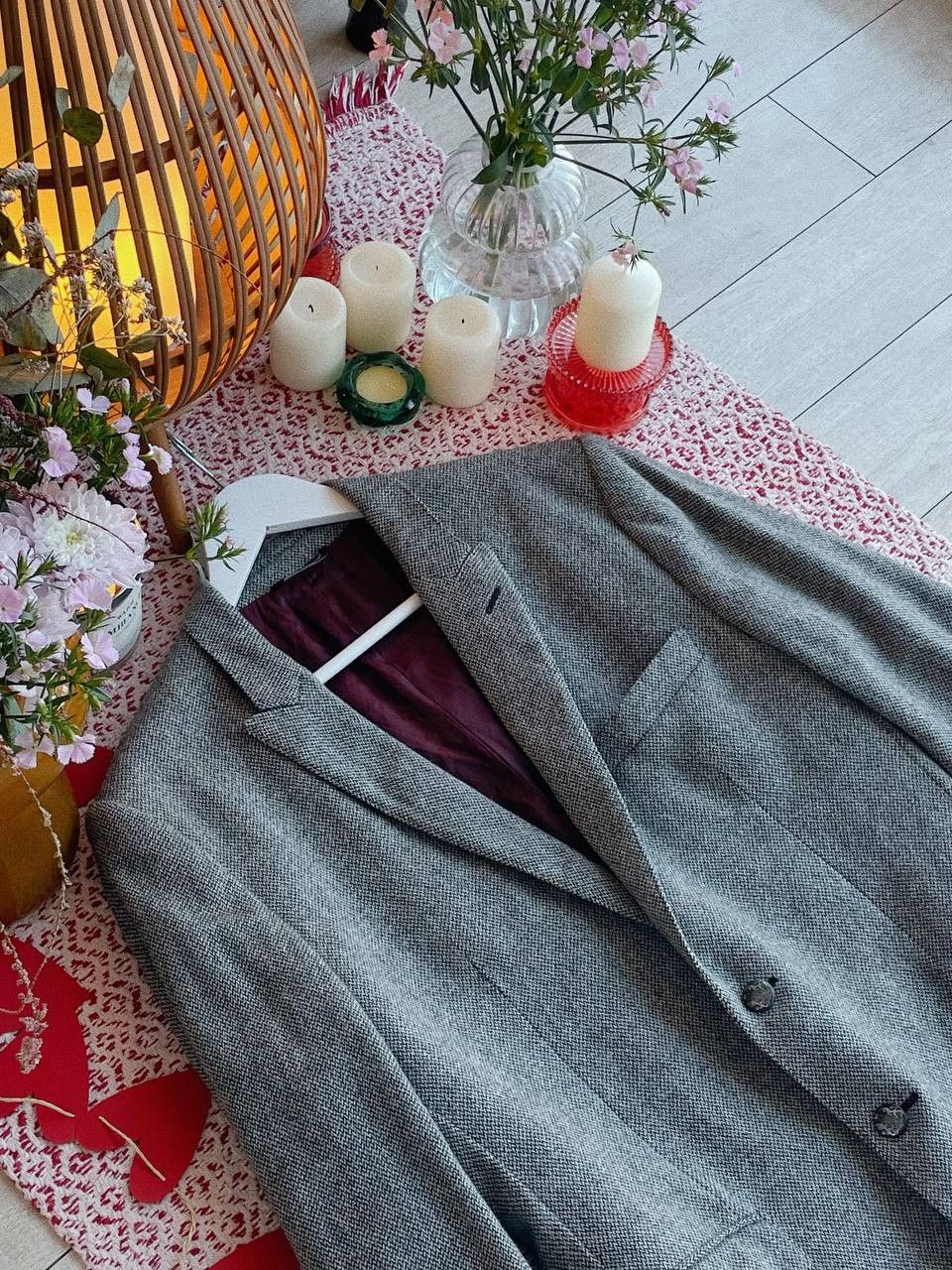 Dolce & Gabbana Dolce & Gabbana Martini Tweed Blazer Grey Size 52R - 1 Thumbnail