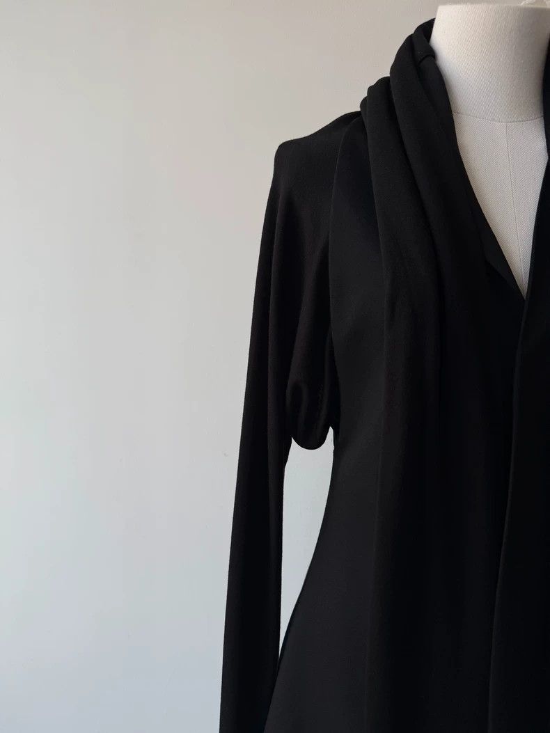 Yohji Yamamoto Yohji Yamamoto Yohji Yamamoto Black Scarf Layered Top Size US M / EU 48-50 / 2 - 6 Thumbnail