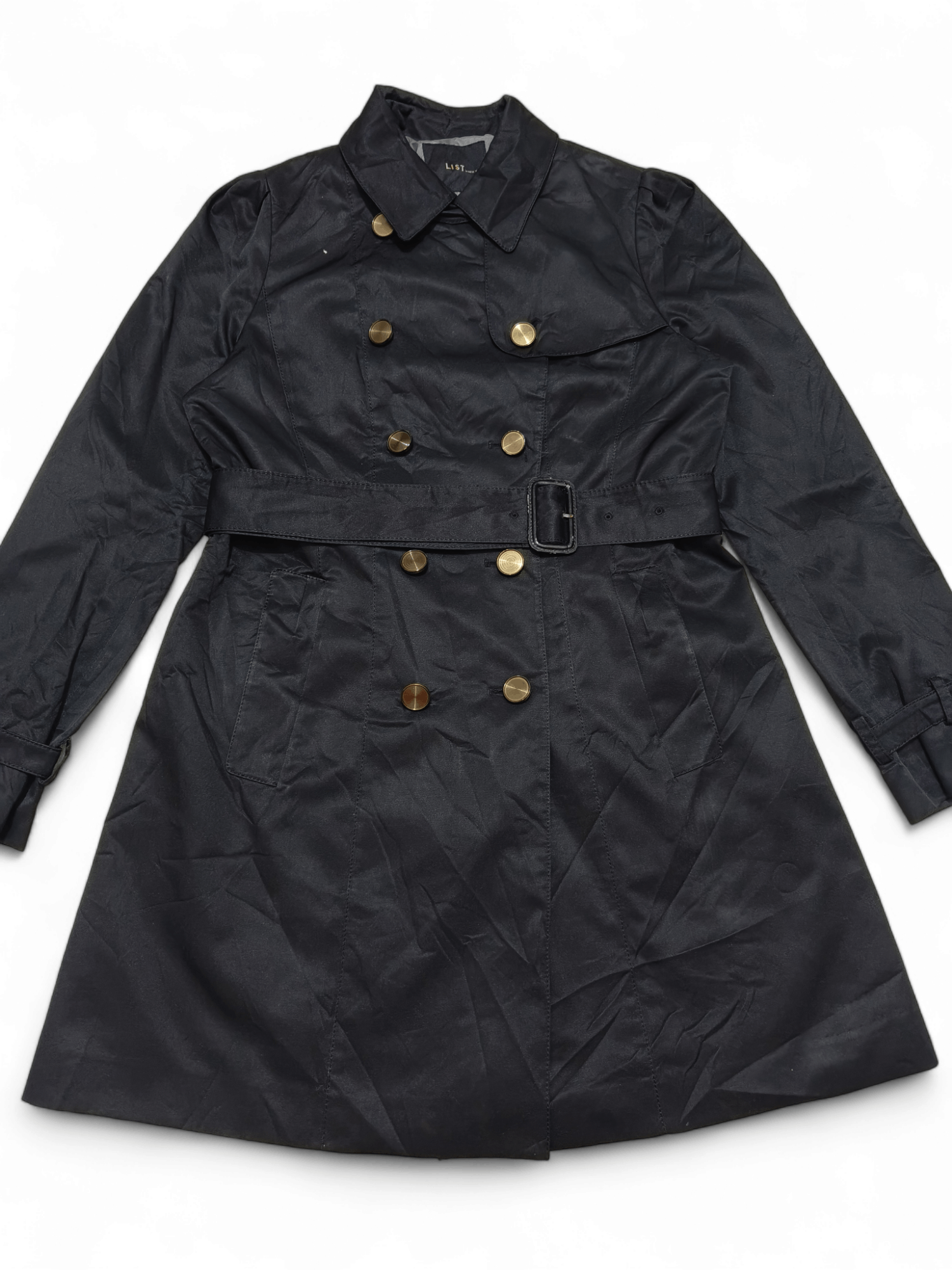 Other LIST in New York Women's Black Trench Coat Size S / US 4 / IT 40 - 4 Thumbnail