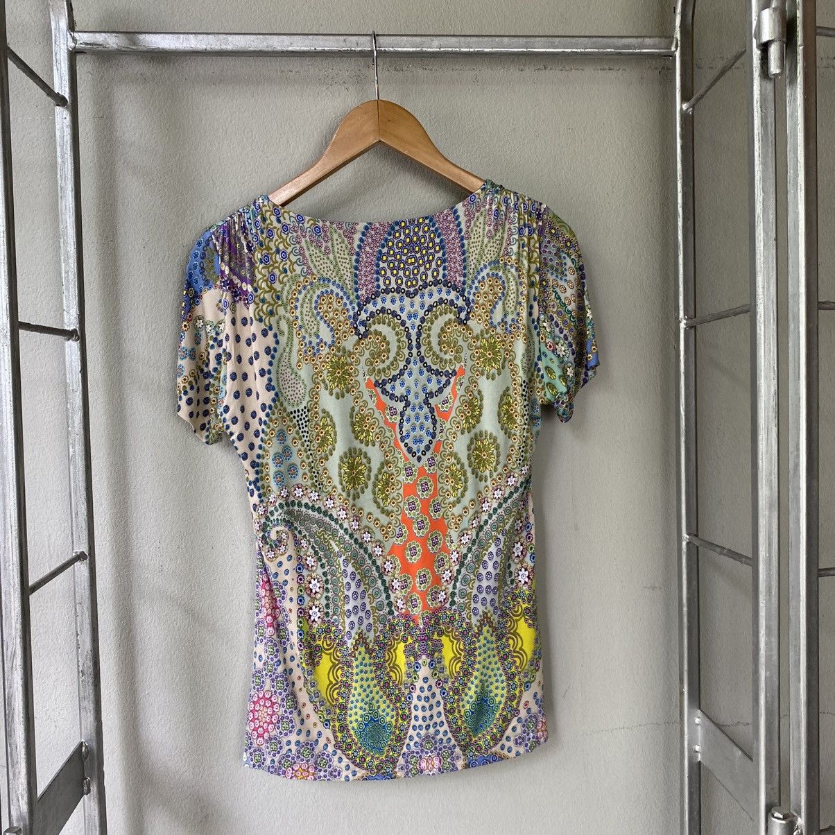 Etro ETRO Milano Multicolor Paisley Print Scoop Neck Top Size M / US 6-8 / IT 42-44 - 2 Thumbnail