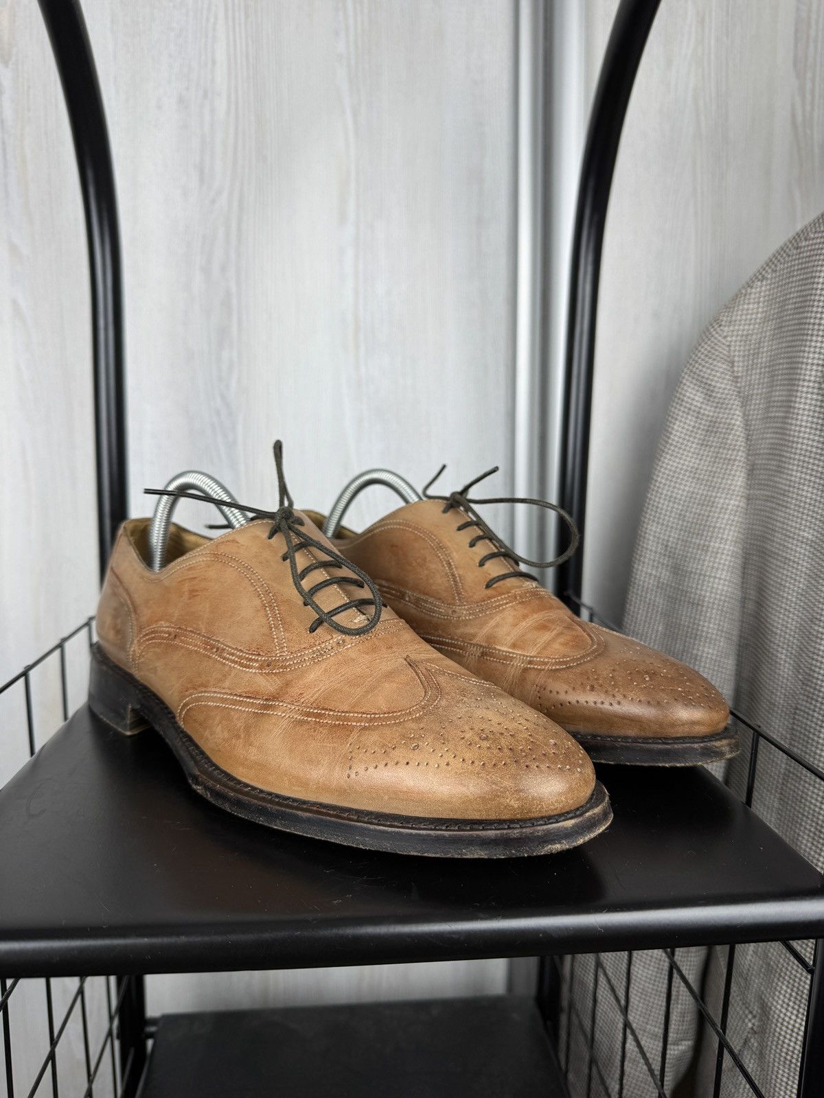 Bally Bally Brown Beige formsl oxford derby leather shoes us 8.5 Size US 8.5 / EU 41-42 - 5 Thumbnail