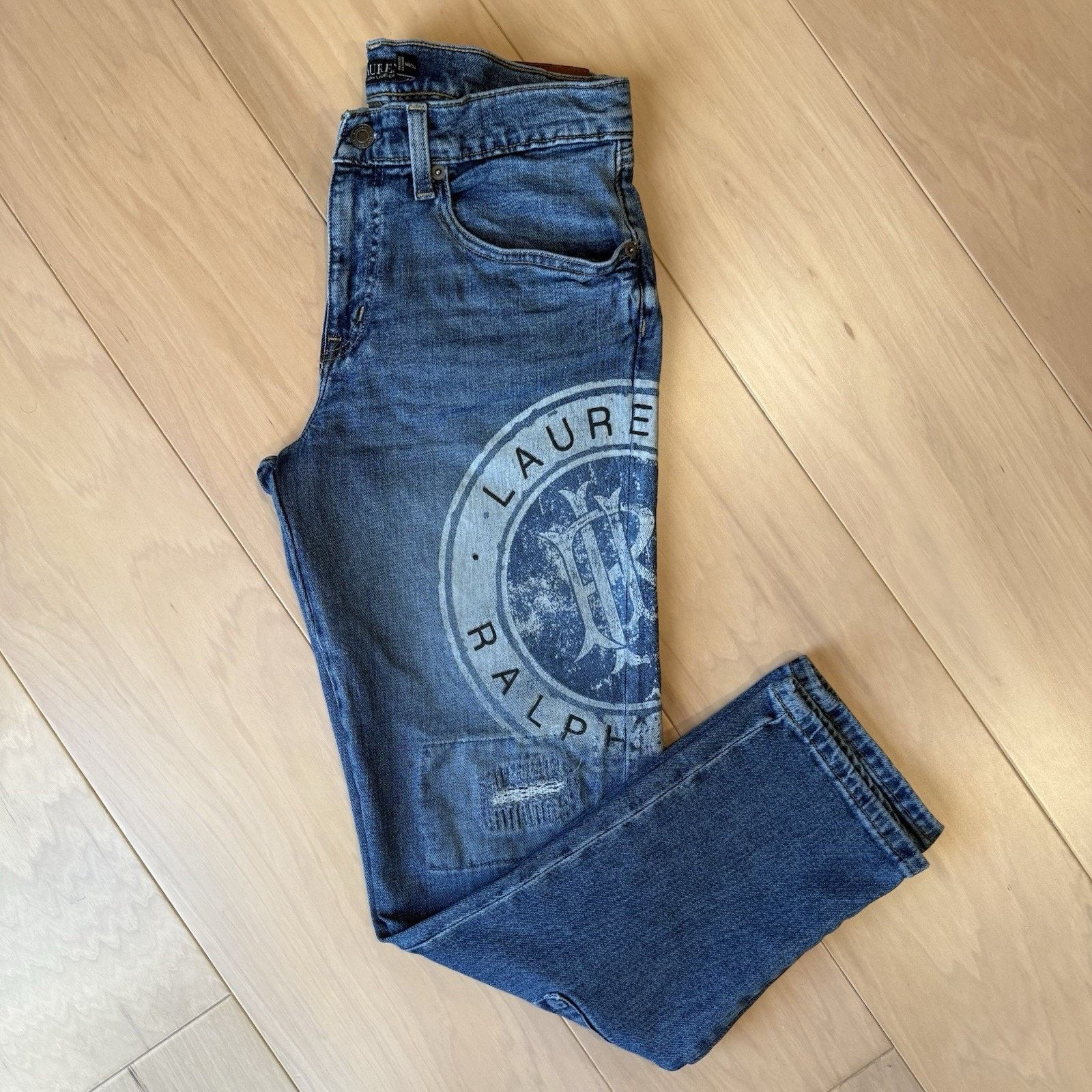 Polo Ralph Lauren Polo Ralph Lauren Jeans Women's 4 Blue Relaxed Tapered Size 32" / US 10 / IT 46 - 2 Thumbnail