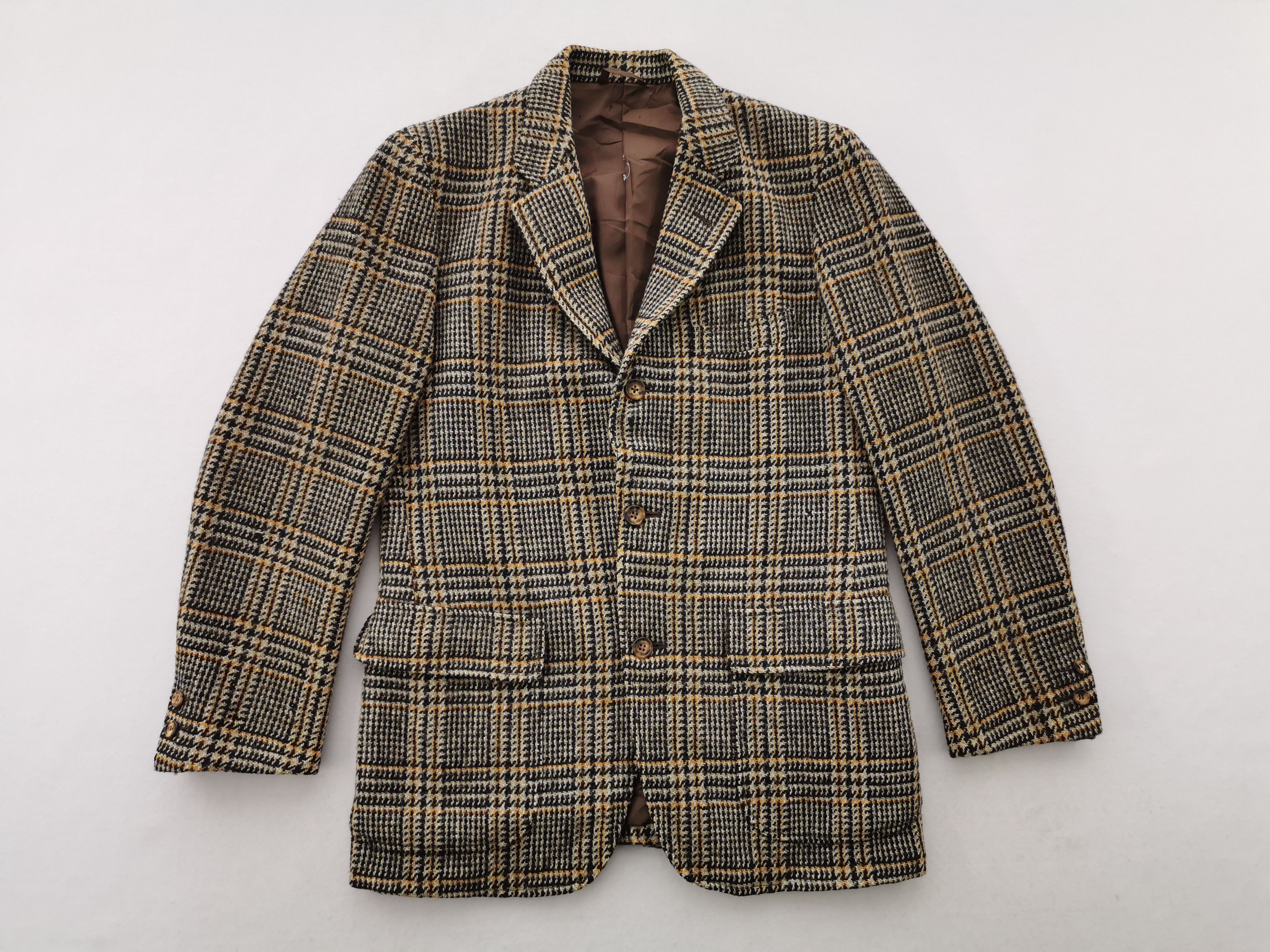 Harris Tweed Vintage 90's Harris Tweed Coat Wool Jacket Made In Japan Size US M / EU 48-50 / 2 - 1 Thumbnail