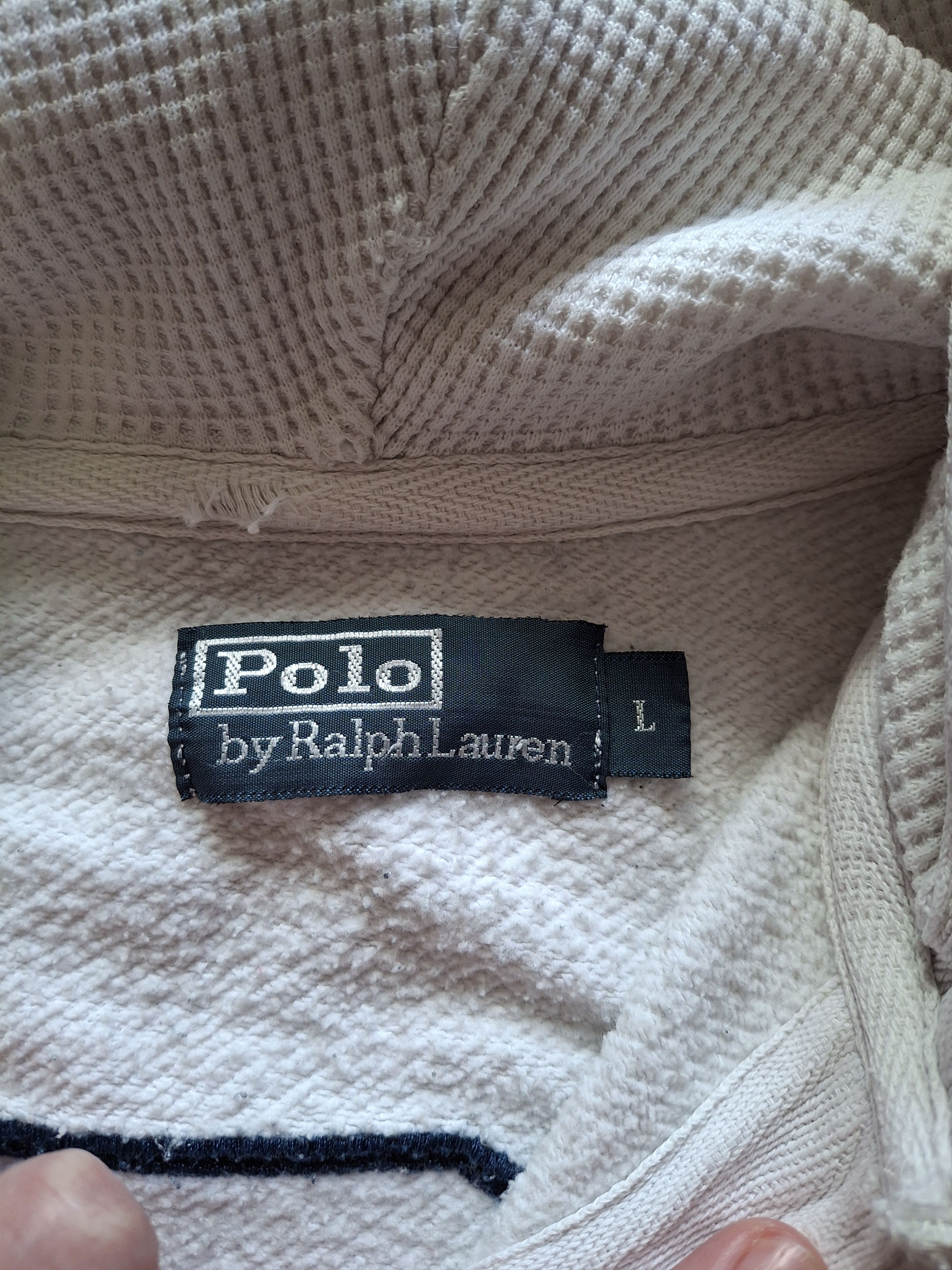 Polo Ralph Lauren × Vintage Polo Ralph Lauren Vintage White Zip Hoodie Size (L) Size US L / EU 52-54 / 3 - 3 Thumbnail