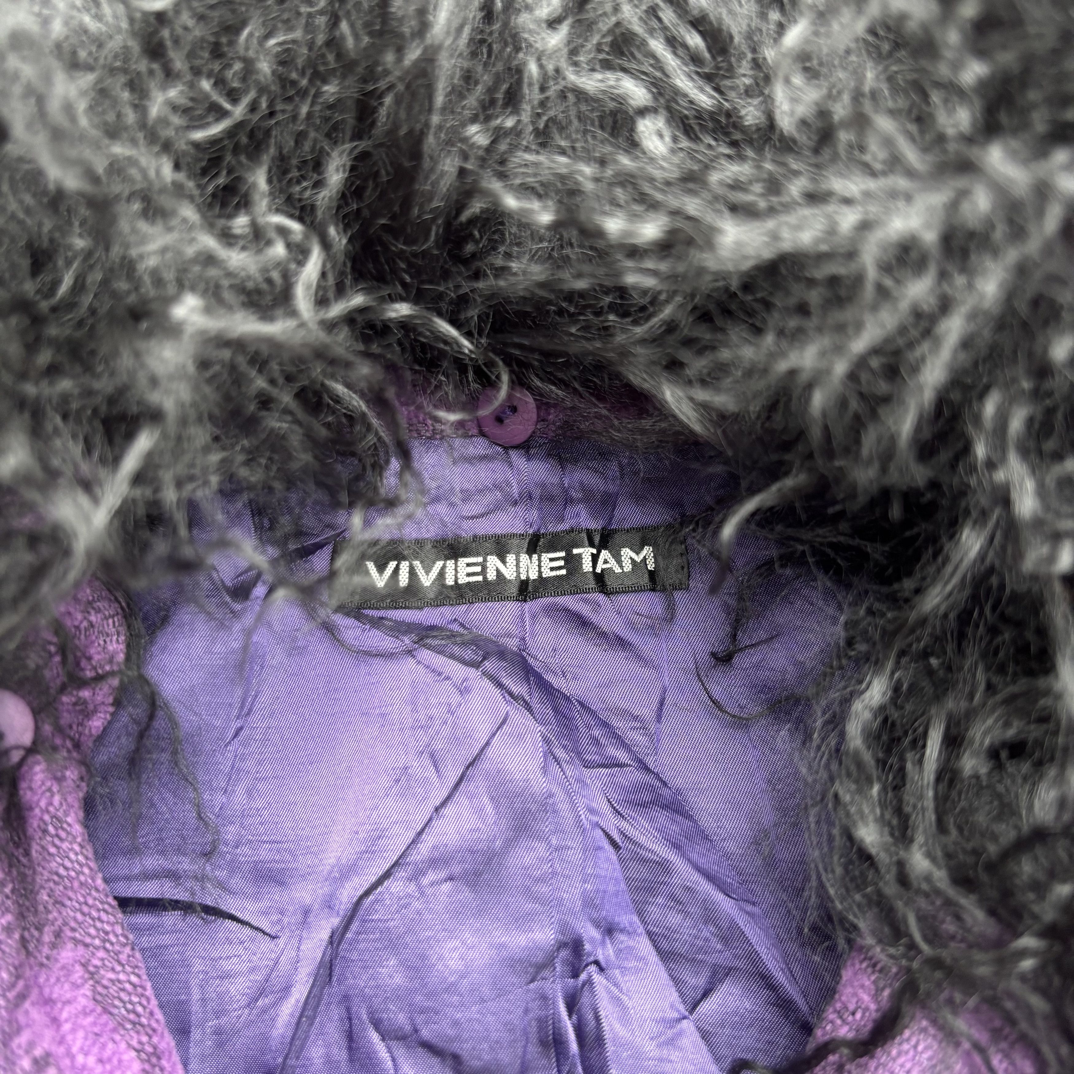 Vivienne Tam Vivienne Tam Velvet Embossed Coat With Removeable Fur Size S / US 4 / IT 40 - 11 Thumbnail
