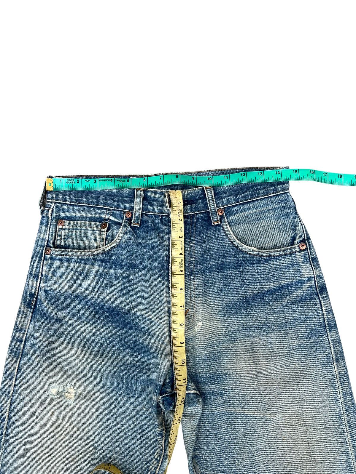 Levi's 90s Levi’s 502 XX Big E Aging Distress Denim Selvedge Jeans Size US 29 - 2 Thumbnail