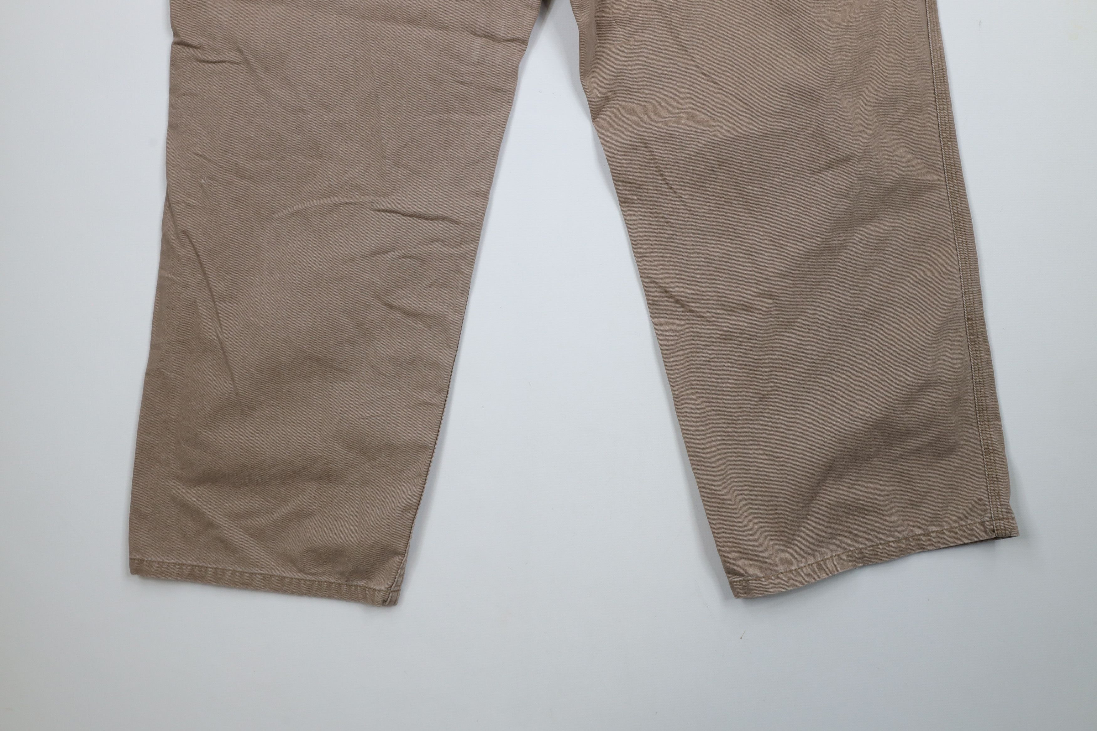 American Eagle Outfitters × Vintage Vintage 90s Y2K American Eagle Wide Leg Dungaree Pants Brown Size US 36 / EU 52 - 11 Thumbnail