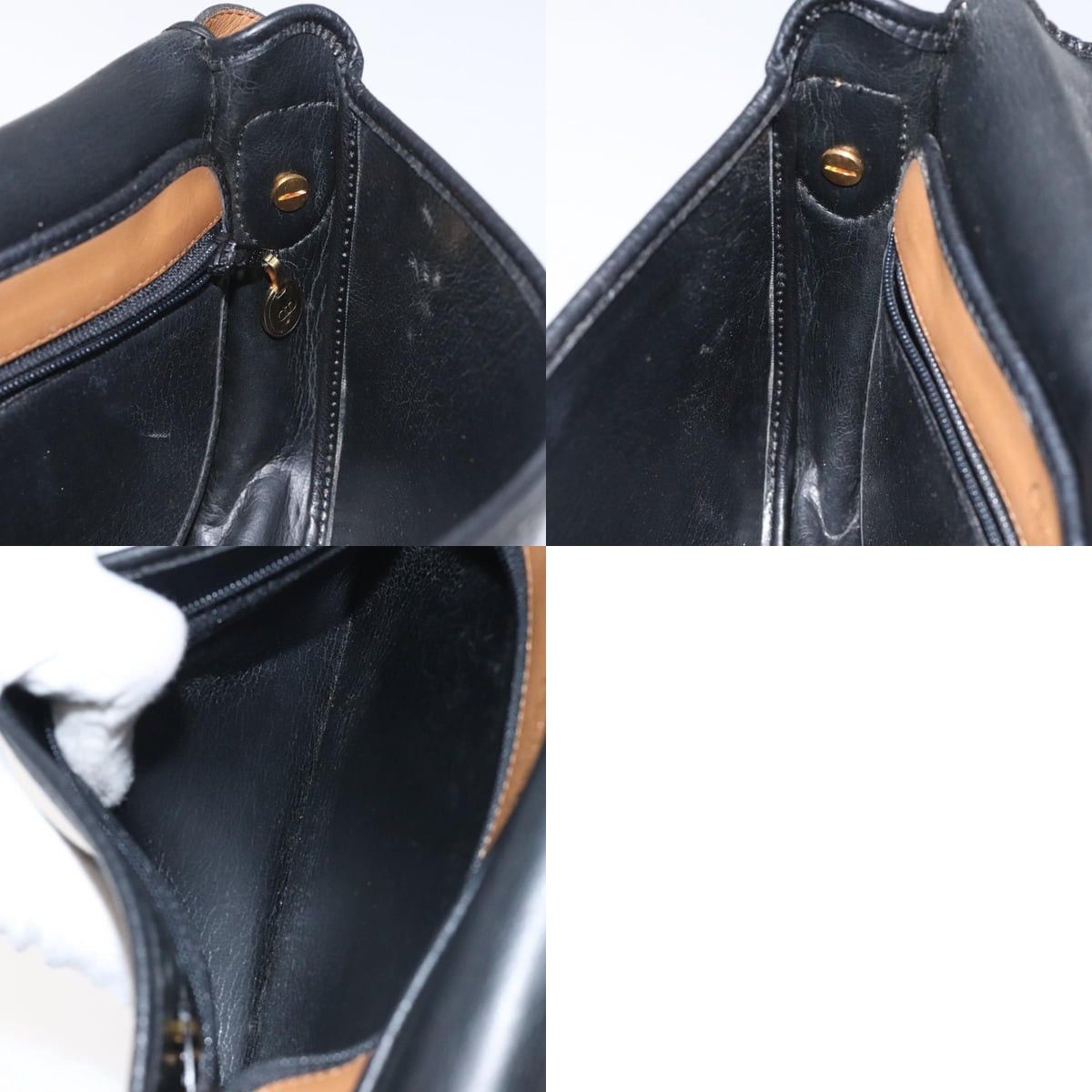 Dior DIOR Shoulder Bag Leather Black Gold Size ONE SIZE - 12 Thumbnail