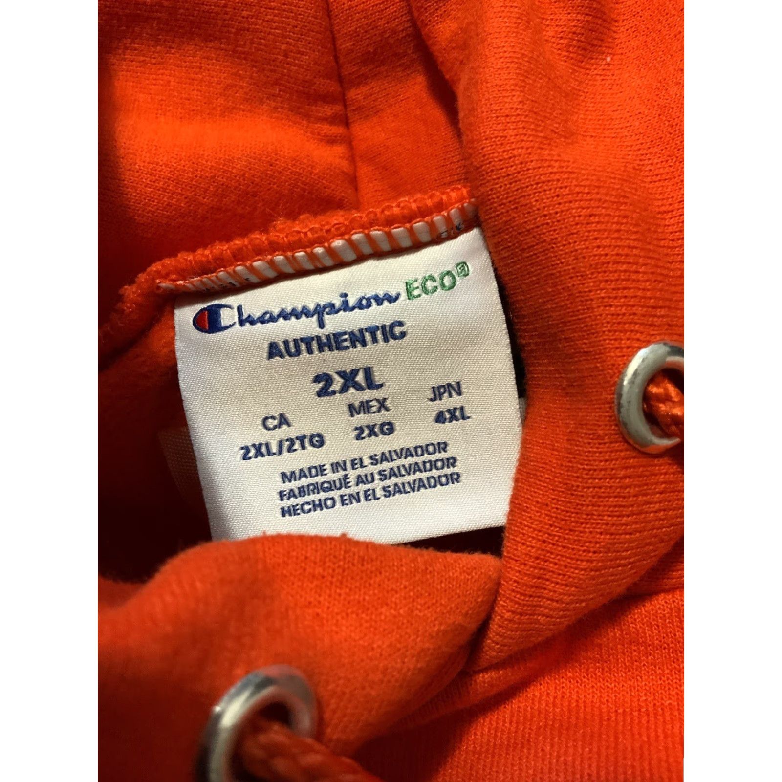 Champion VINTAGE Champion Hoodie Men's Orange 2XL Locker Room Wocker Room Wock Lean Double Cup Pullover 58 Chest 31 Shoulder to Hem Size US XXL / EU 58 / 5 - 7 Thumbnail