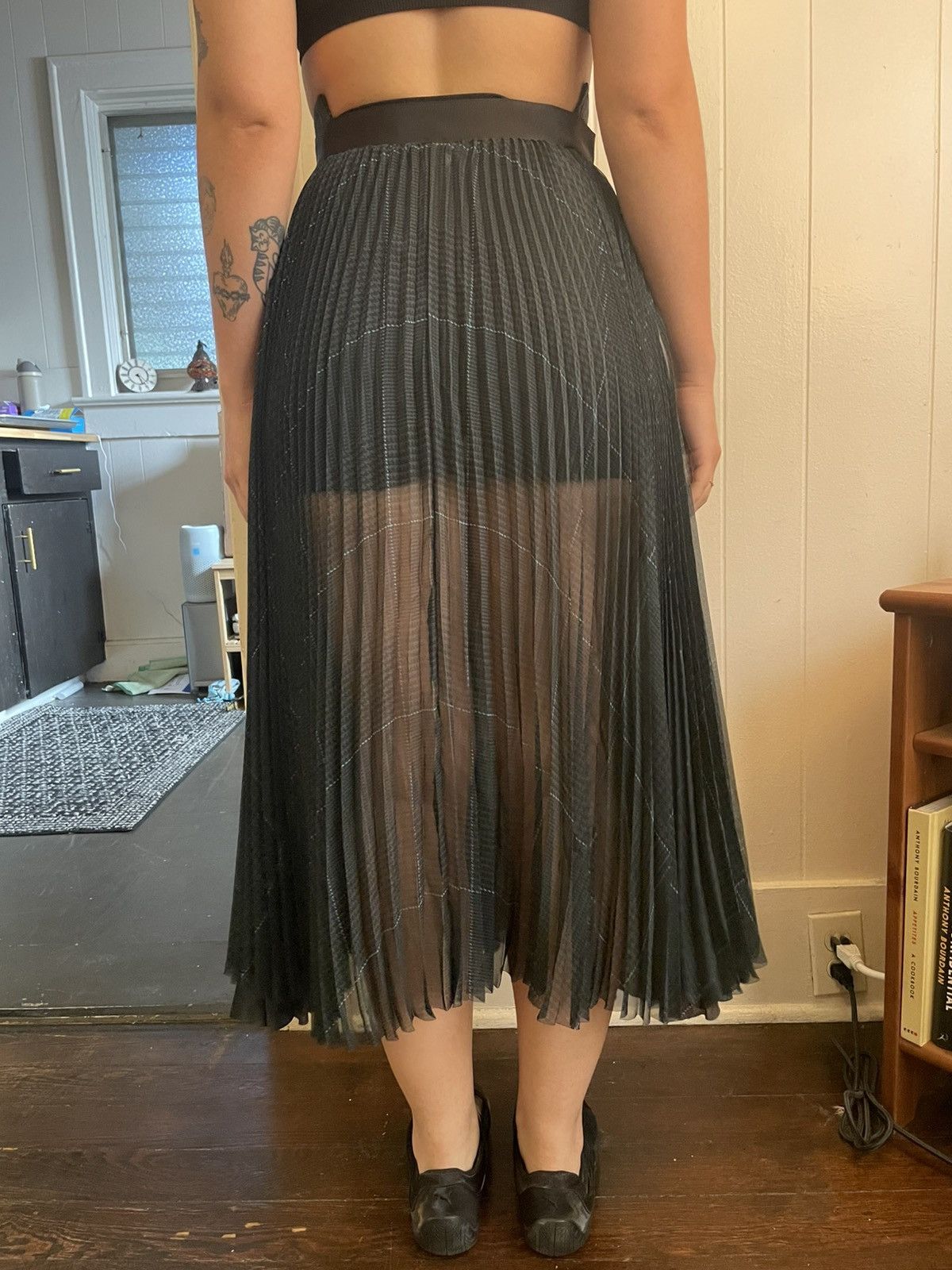 Sacai Sacai Patterned Pleated Skirt Size 24" / US 00 / IT 34 - 7 Thumbnail