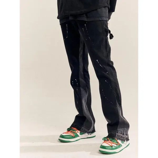 Japanese Brand VIBE Vintage high street washed and inked baggy jeans Size US 34 / EU 50 - 2 Thumbnail
