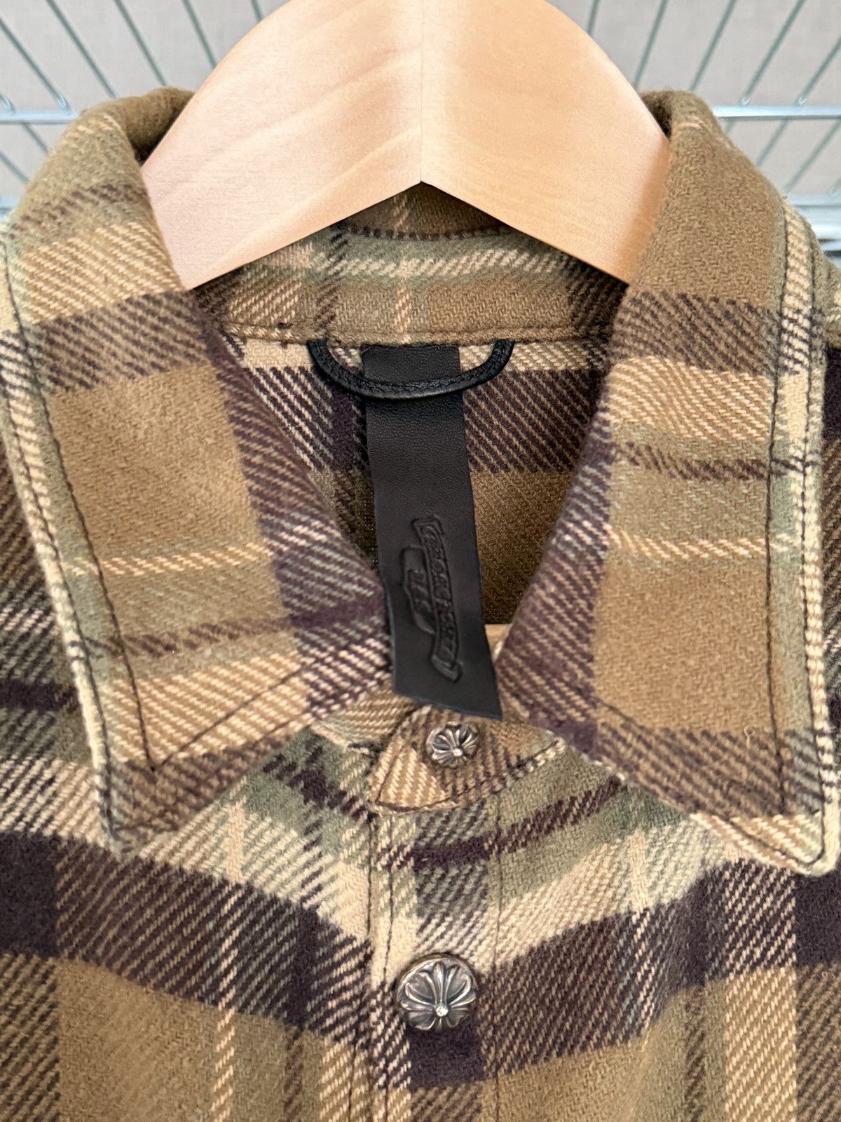 Chrome Hearts Chrome Hearts Brown Workdog Flannel Button Ups Shirt Size US L / EU 52-54 / 3 - 3 Thumbnail
