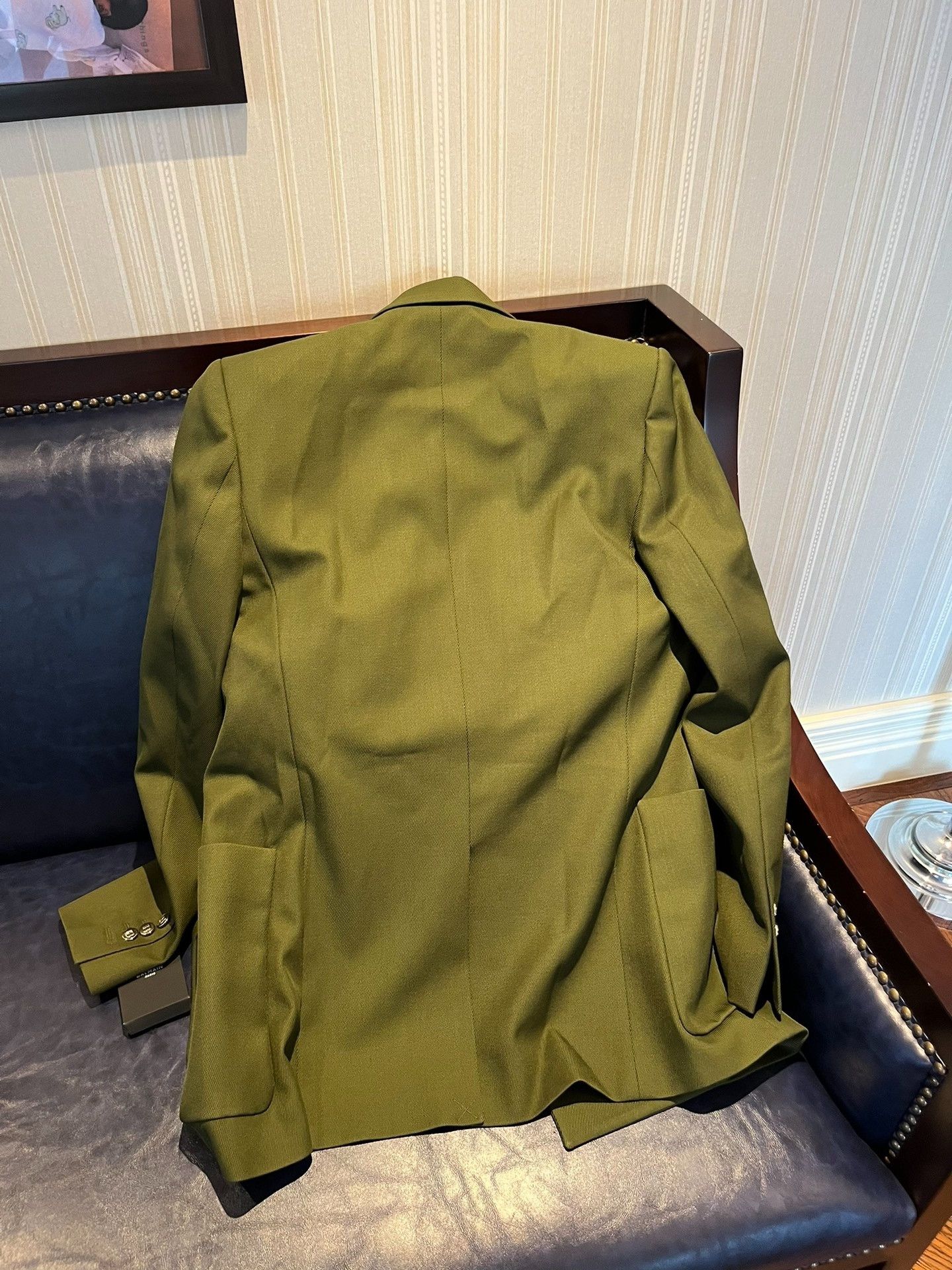 Balmain Balmain Olive Green Double-Breasted Blazer 46 Size US S / EU 44-46 / 1 - 8 Thumbnail
