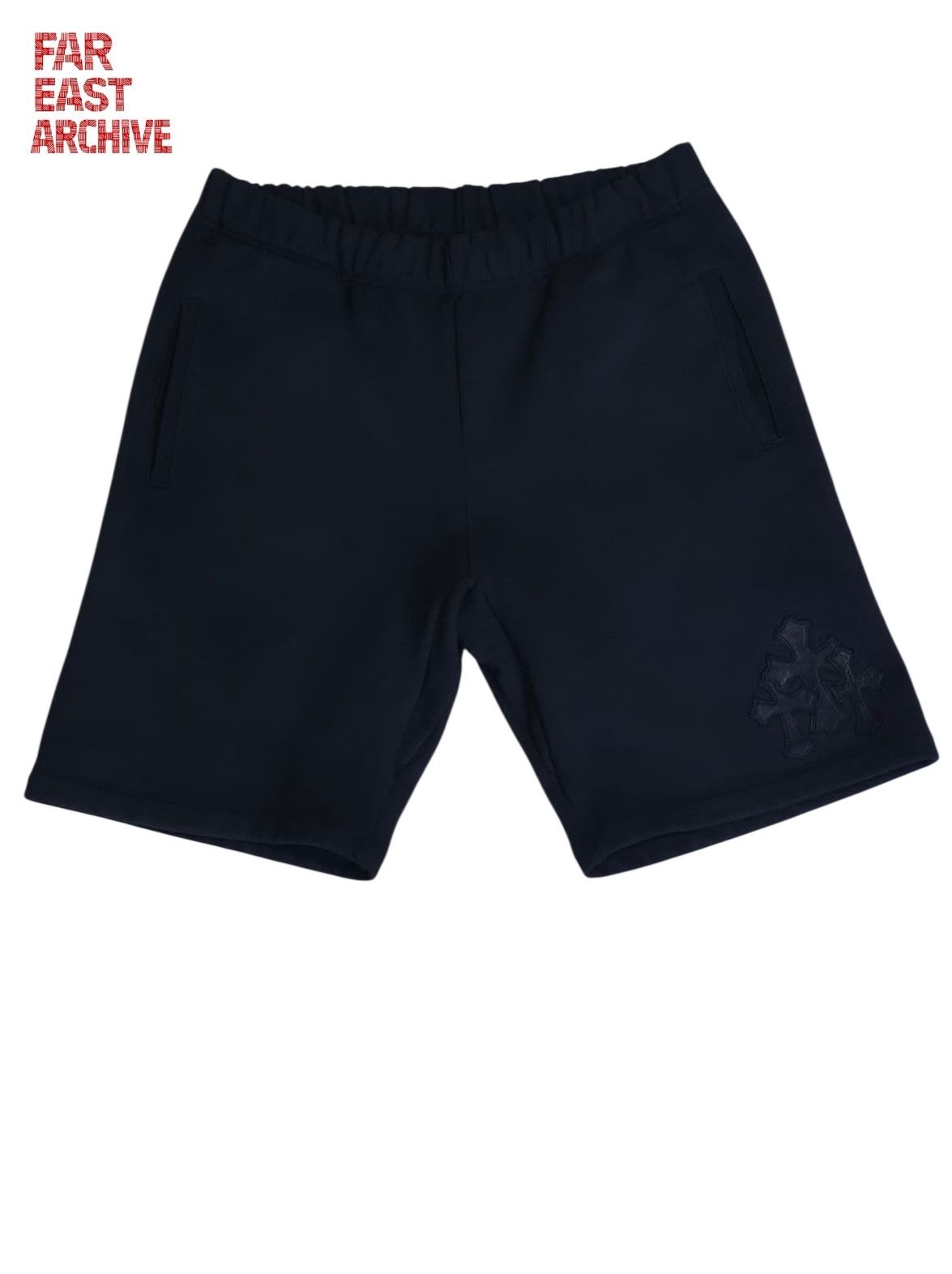 Chrome Hearts Chrome Hearts Y Not Leather Patch Sweat Shorts Grey