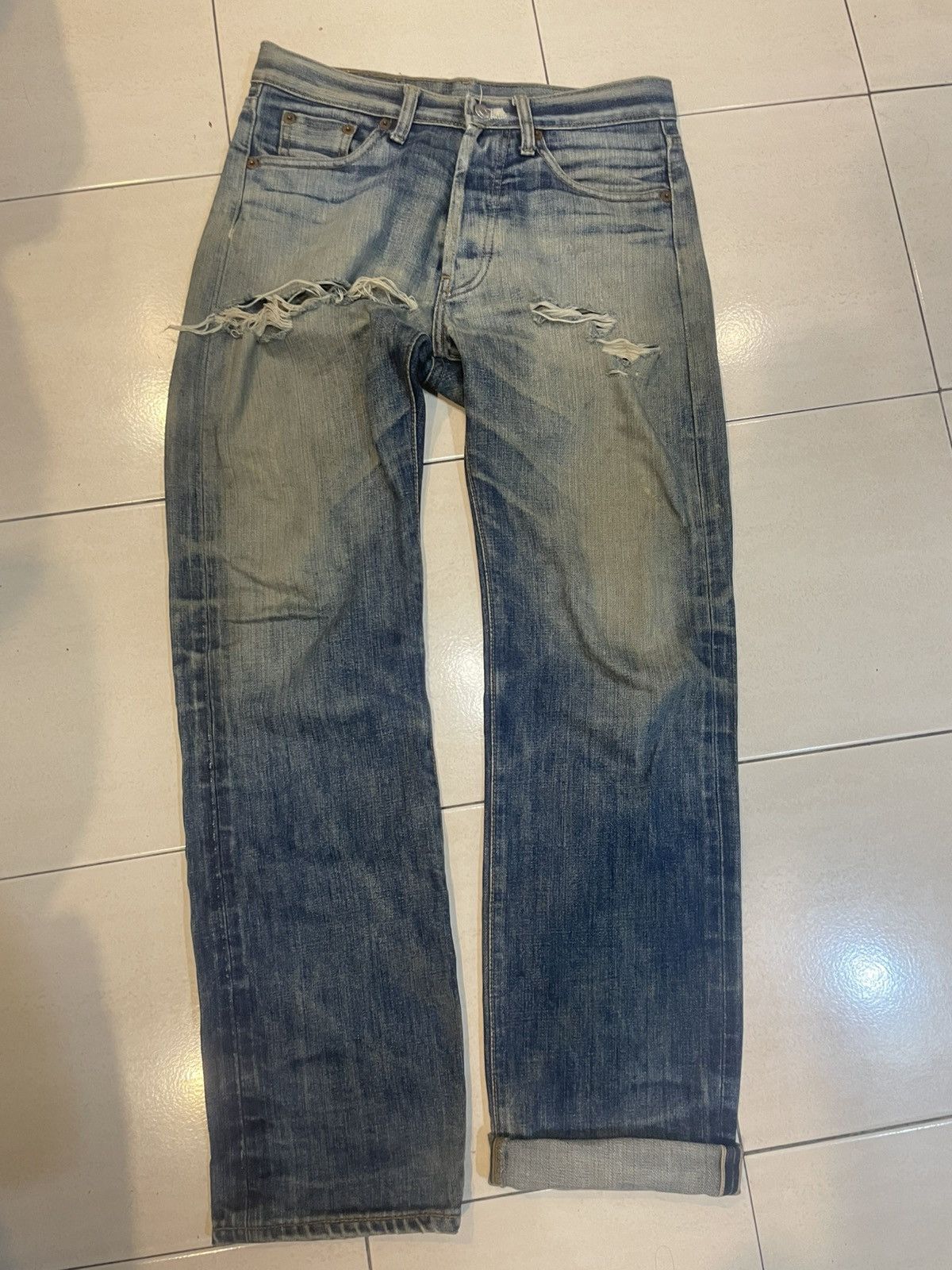 Levi's 🔥VINTAGE🔥LEVIS BIG "E" SELVEDGE BUTTON FLY Size US 29 - 1 Thumbnail