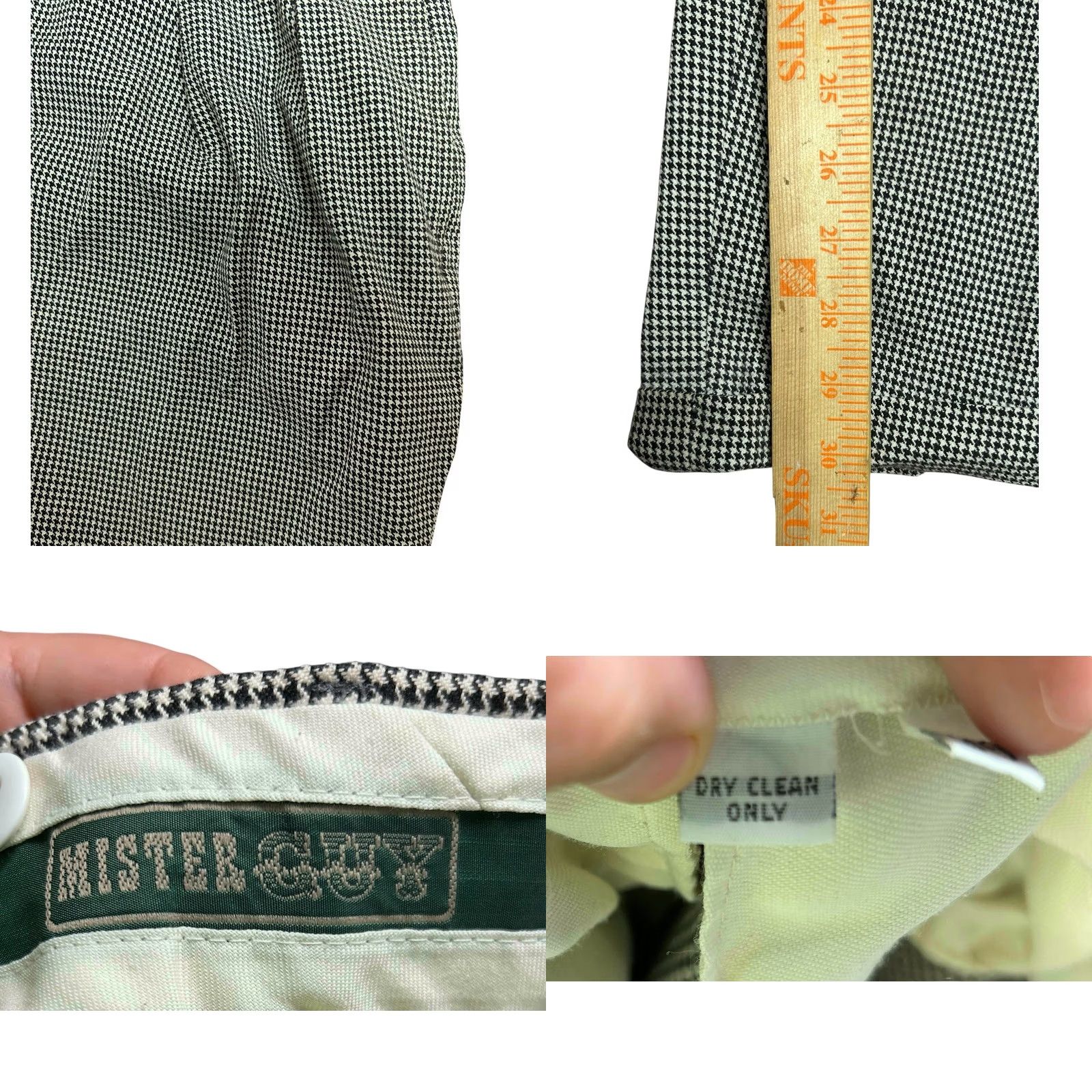 Vintage VINTAGE Mister Guy Black & White Checkered Pants Men 38 Trousers Pleated Dress Pants Regular Men’s Size US 38 / EU 54 - 8 Thumbnail