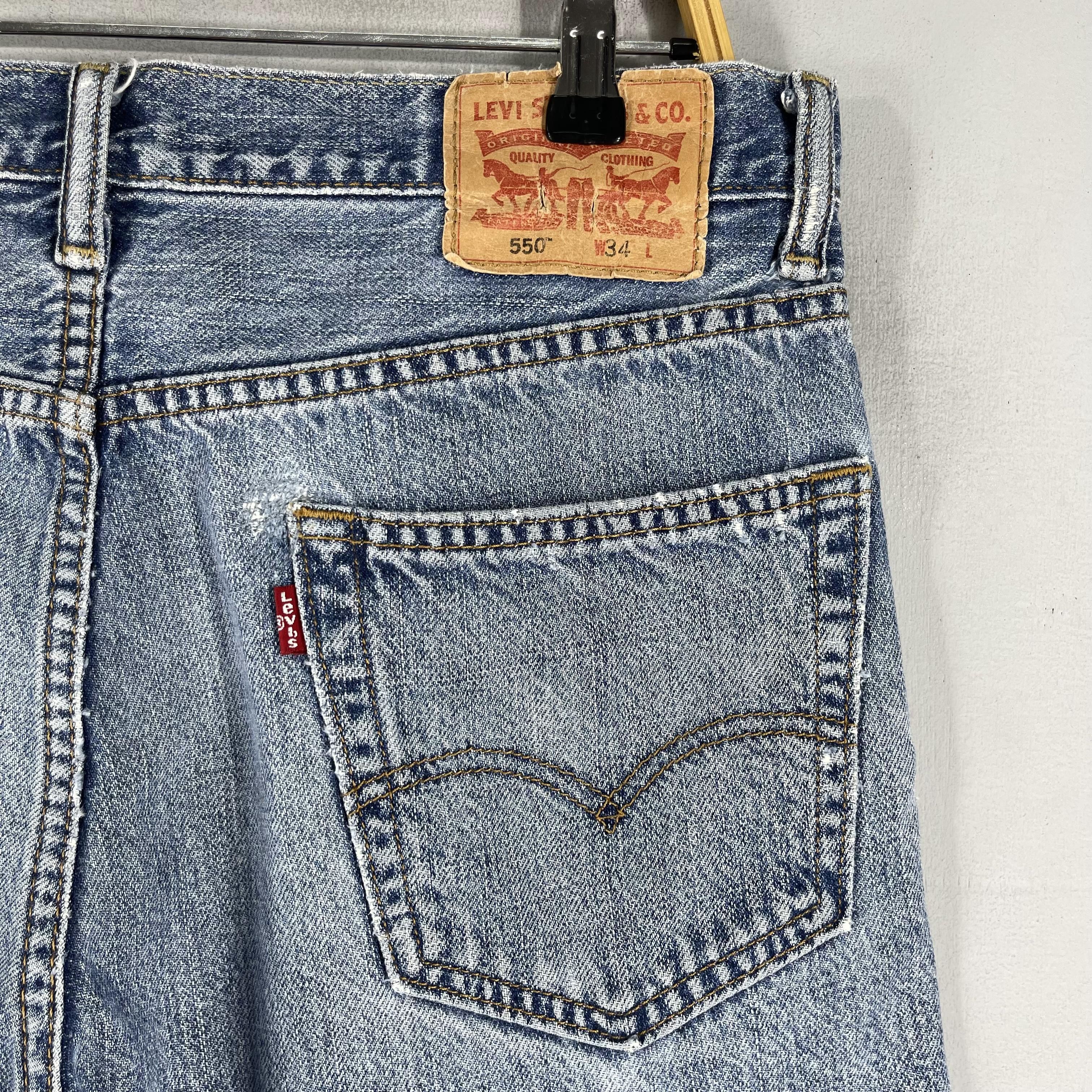 Jean × Levi's Size 33 Vintage Levis 550 Reconstruct High Rise Short Jeans Size US 33 - 7 Thumbnail