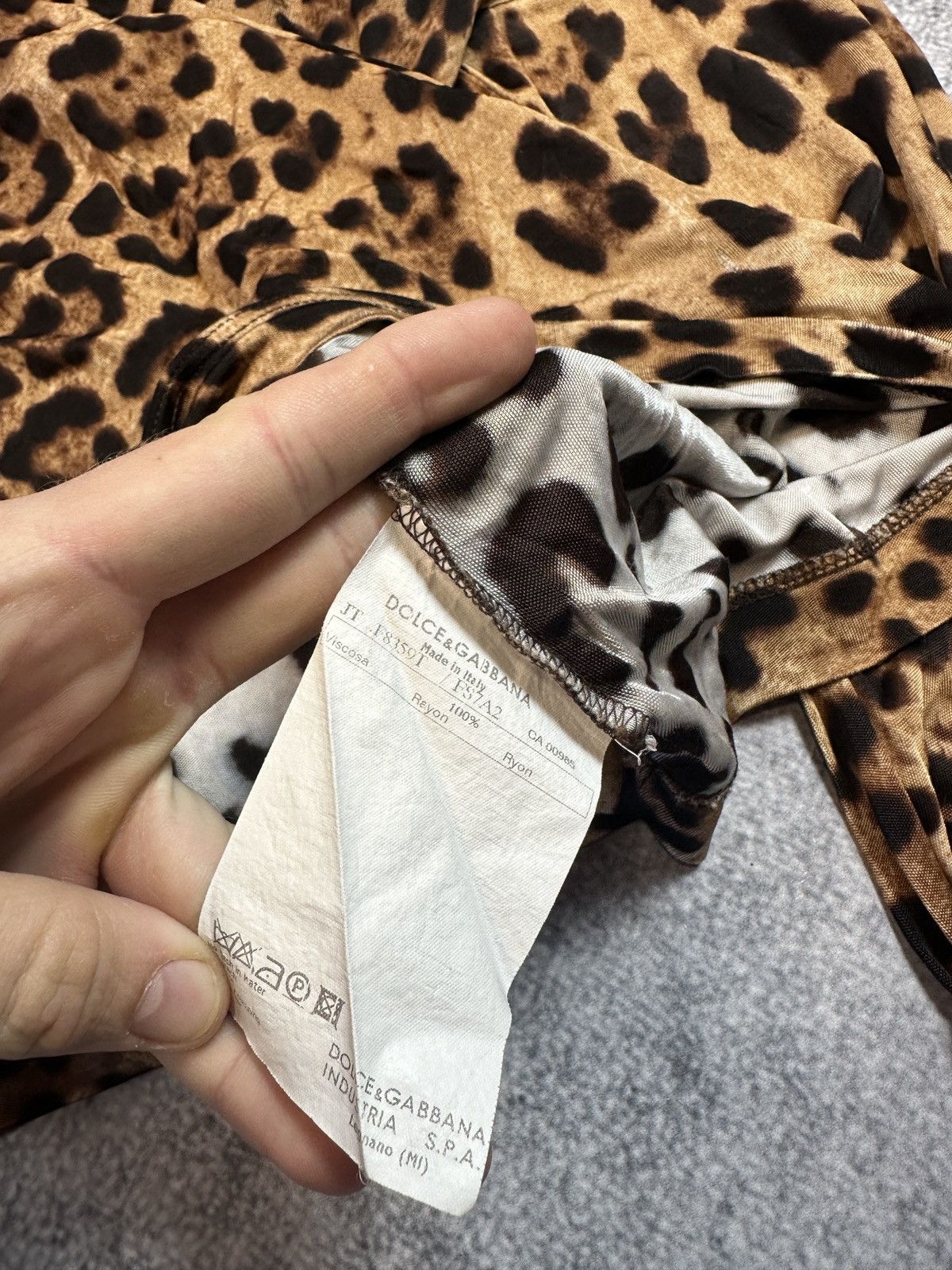 Dolce & Gabbana Y2K vintage Dolce&Gabbana Leopard Polo Long Streetwear Rare Size L / US 10 / IT 46 - 4 Thumbnail