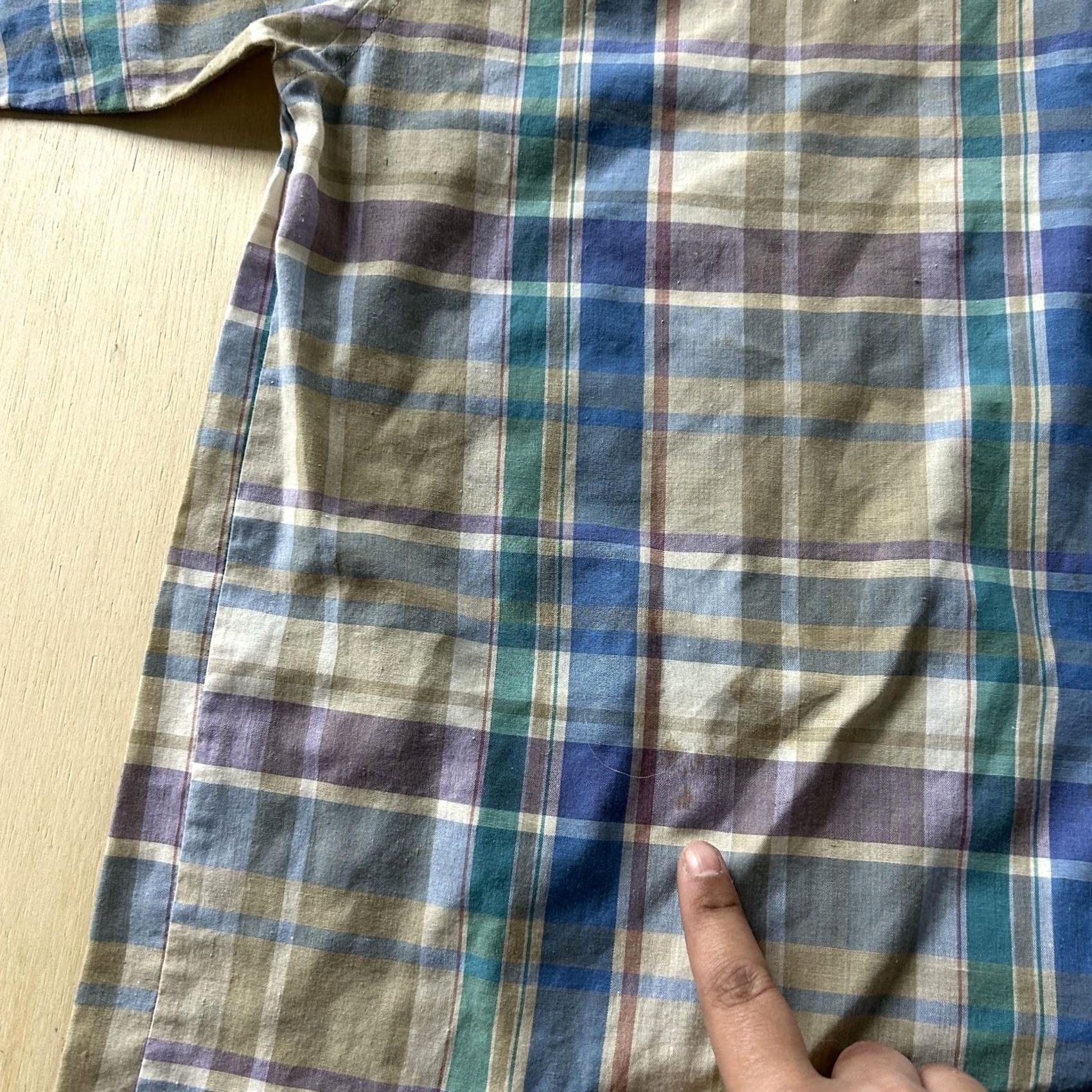 Vintage VINTAGE Wentworth Shirt Mens M Blue Plaid Short Sleeve Button Up Hong Kong Size US M / EU 48-50 / 2 - 6 Thumbnail