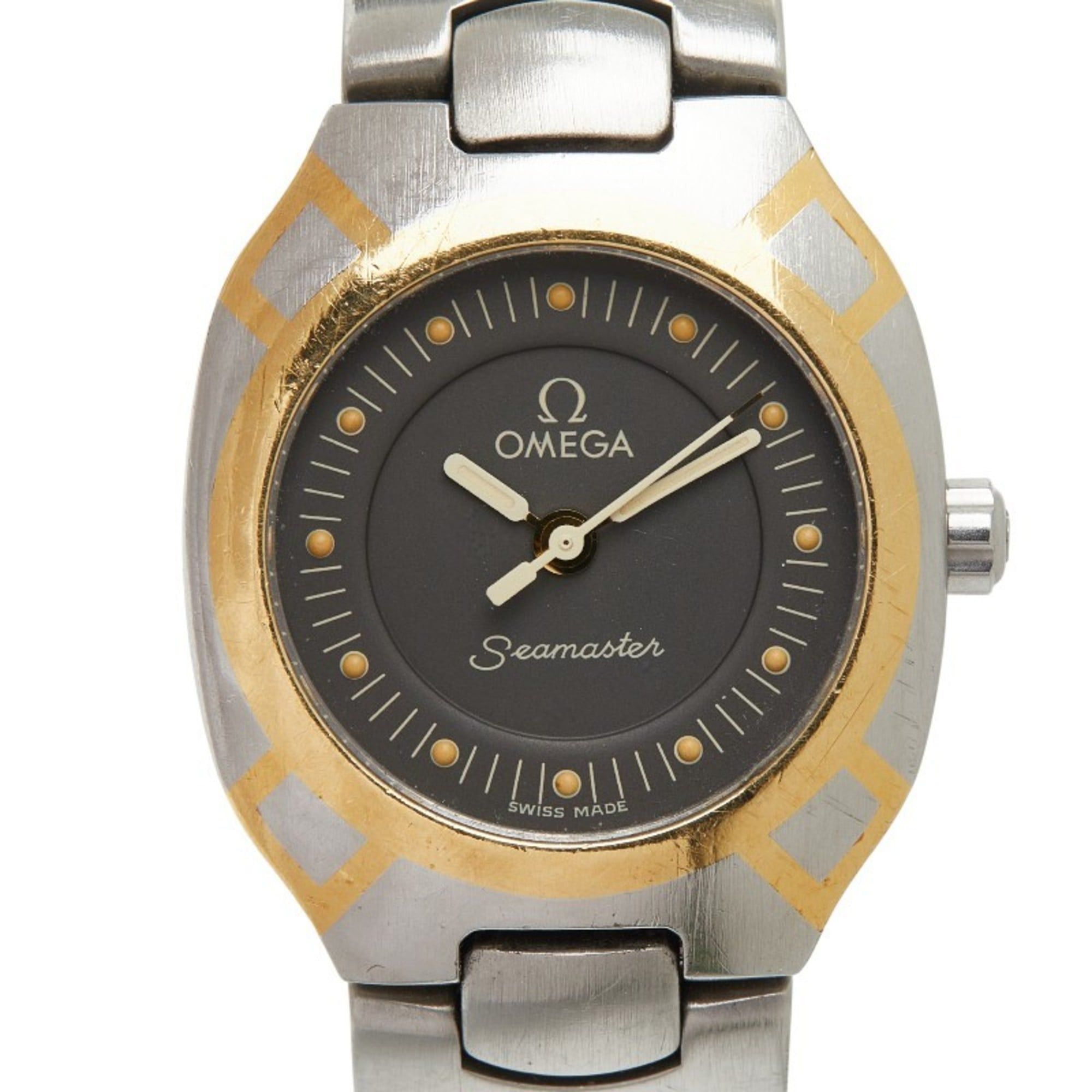 Omega Omega Seamaster Polaris Quartz Watch, Gray Dial, Stainless Steel, Yellow Gold, Women's, OMEGA Size ONE SIZE - 1 Thumbnail