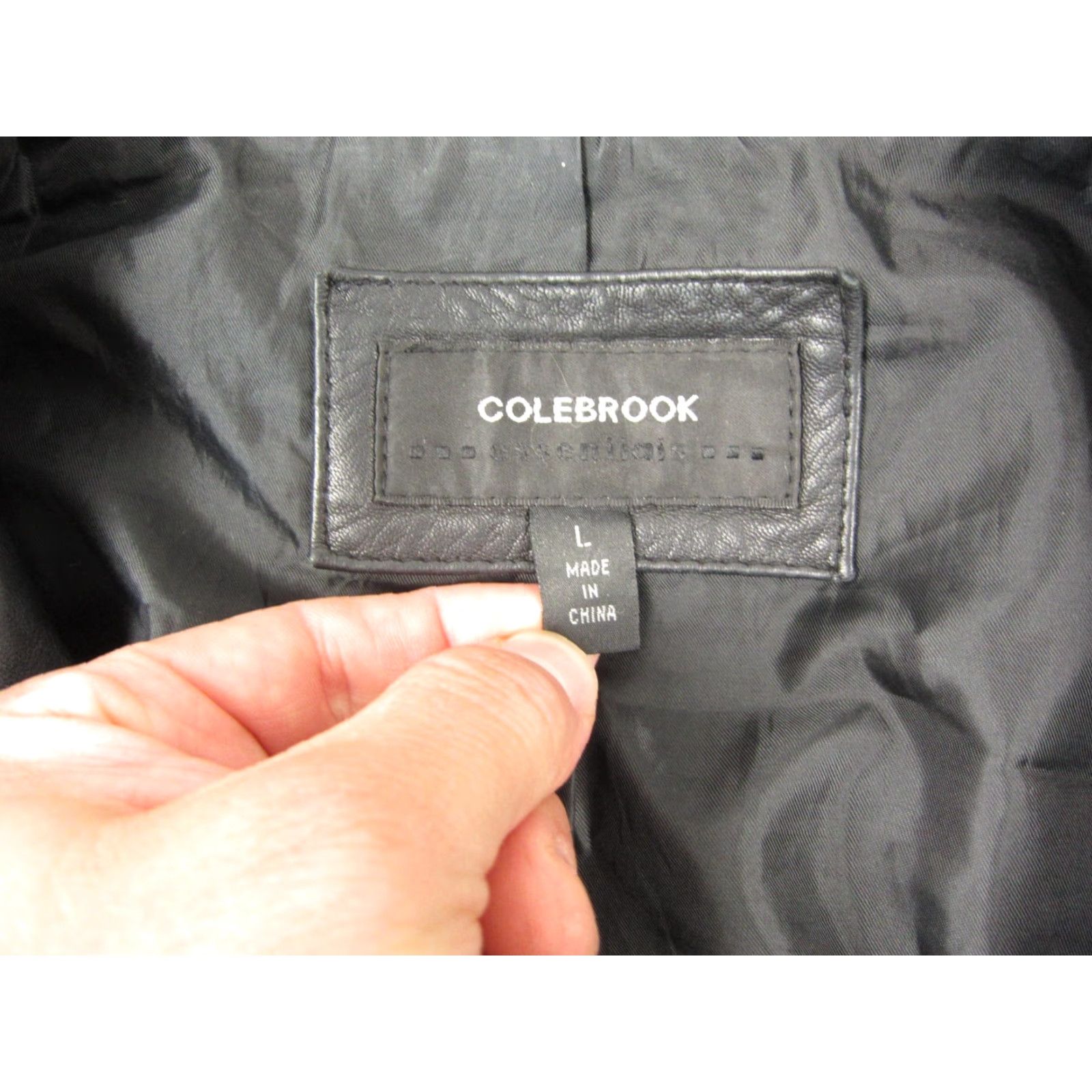 Vintage VINTAGE Colebrook Leather Jacket Womens L Black Full Zip Belted Moto 90s Y2K Leather Lining Belted Full Zip Biker Womens Size L / US 10 / IT 46 - 3 Thumbnail