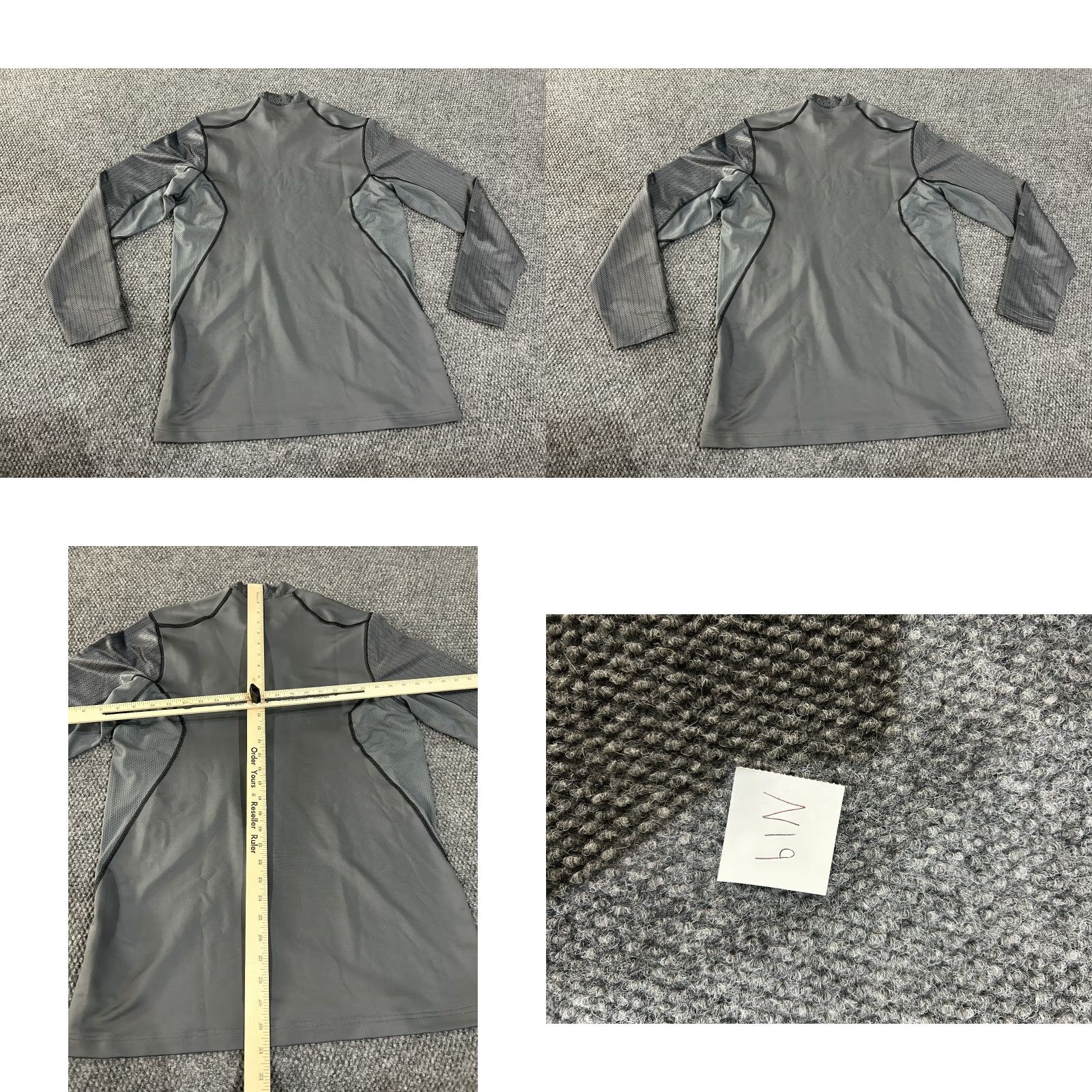 Nike Nike Pro Combat Shirt Nike Mens Large Gray Long Sleeve Dri-FIT Fitted Athletic Gym Size US L / EU 52-54 / 3 - 8 Thumbnail