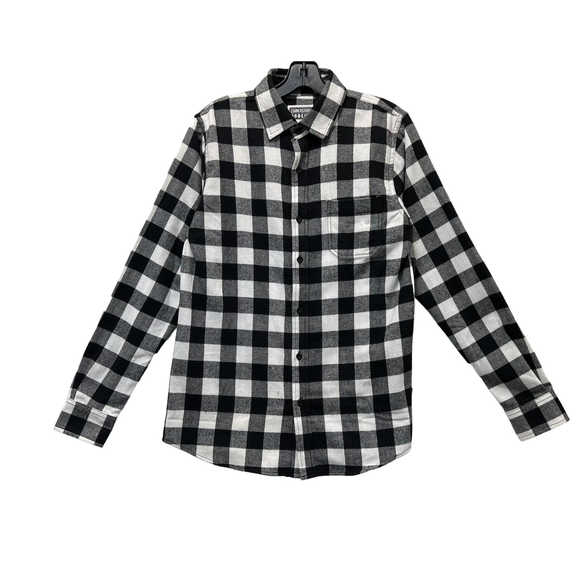 Other Cornerstore Bodega - Men's Long Sleeve Plaid Shirt - Black/W Size US XS / EU 42 / 0 - 1 Thumbnail