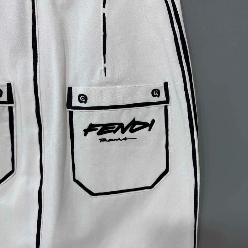 Fendi Fendi California Sky Button Skirt Size 36" / US 14 / IT 50 - 3 Thumbnail