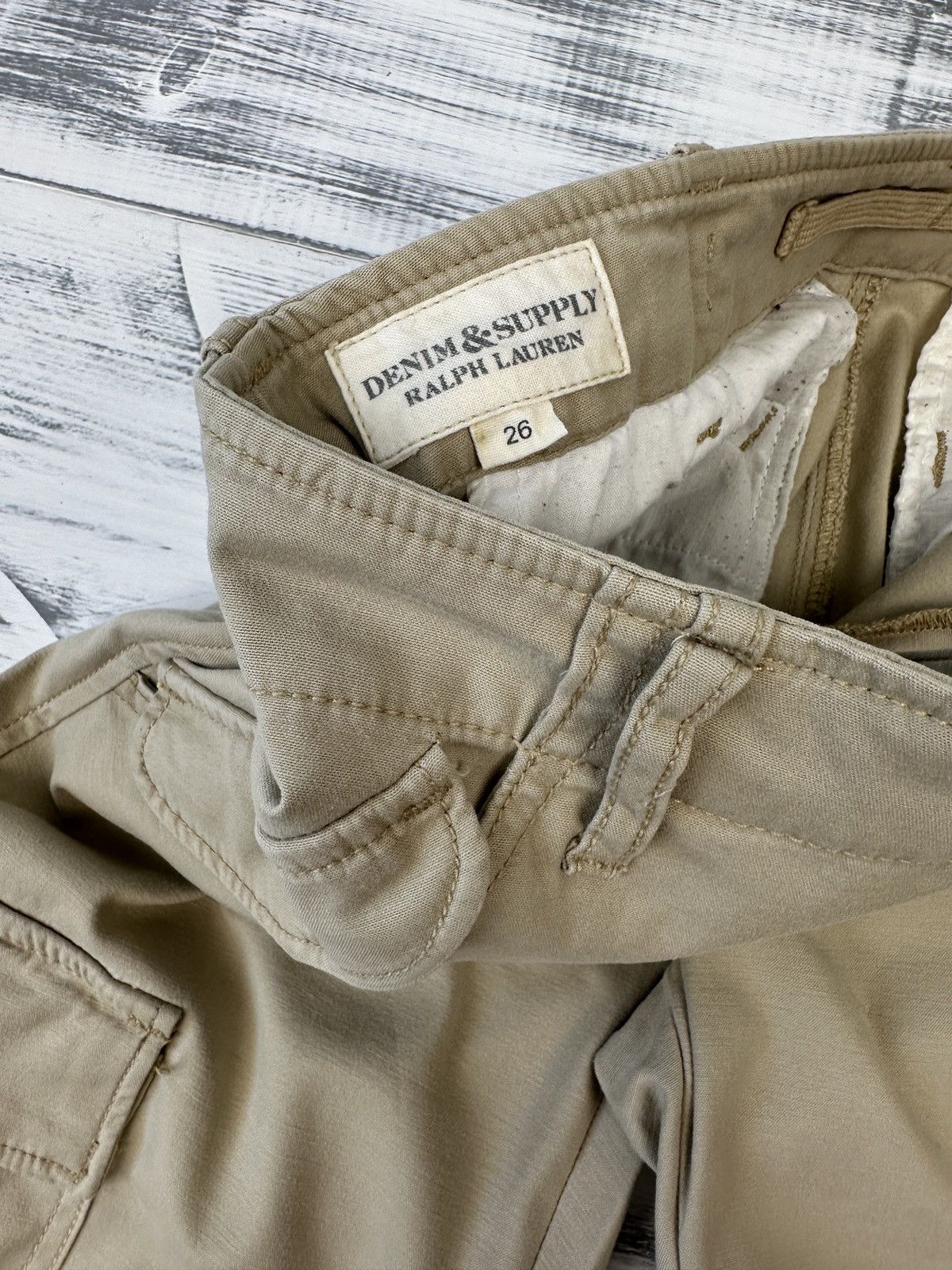 Denim & Supply Ralph Lauren DENIM & SUPPLY RALPH LAUREN Cargo Pants Women’s Beige sz 26 Size 26" / US 2 / IT 38 - 6 Thumbnail