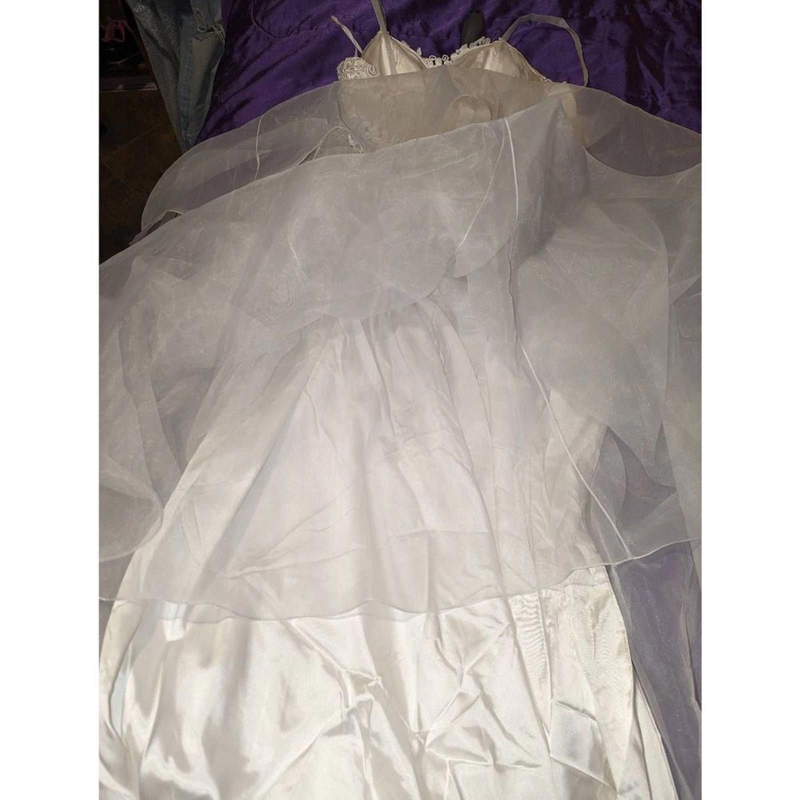 Designer Vintage 90s Alyce Designs White Lace Coquette Dress Size S / US 4 / IT 40 - 7 Thumbnail