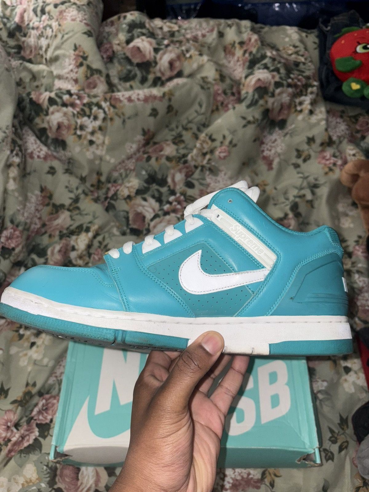 Nike × Supreme Supreme Nike Sb Af2 Low “Teal” Size US 12 / EU 45 - 9 Thumbnail