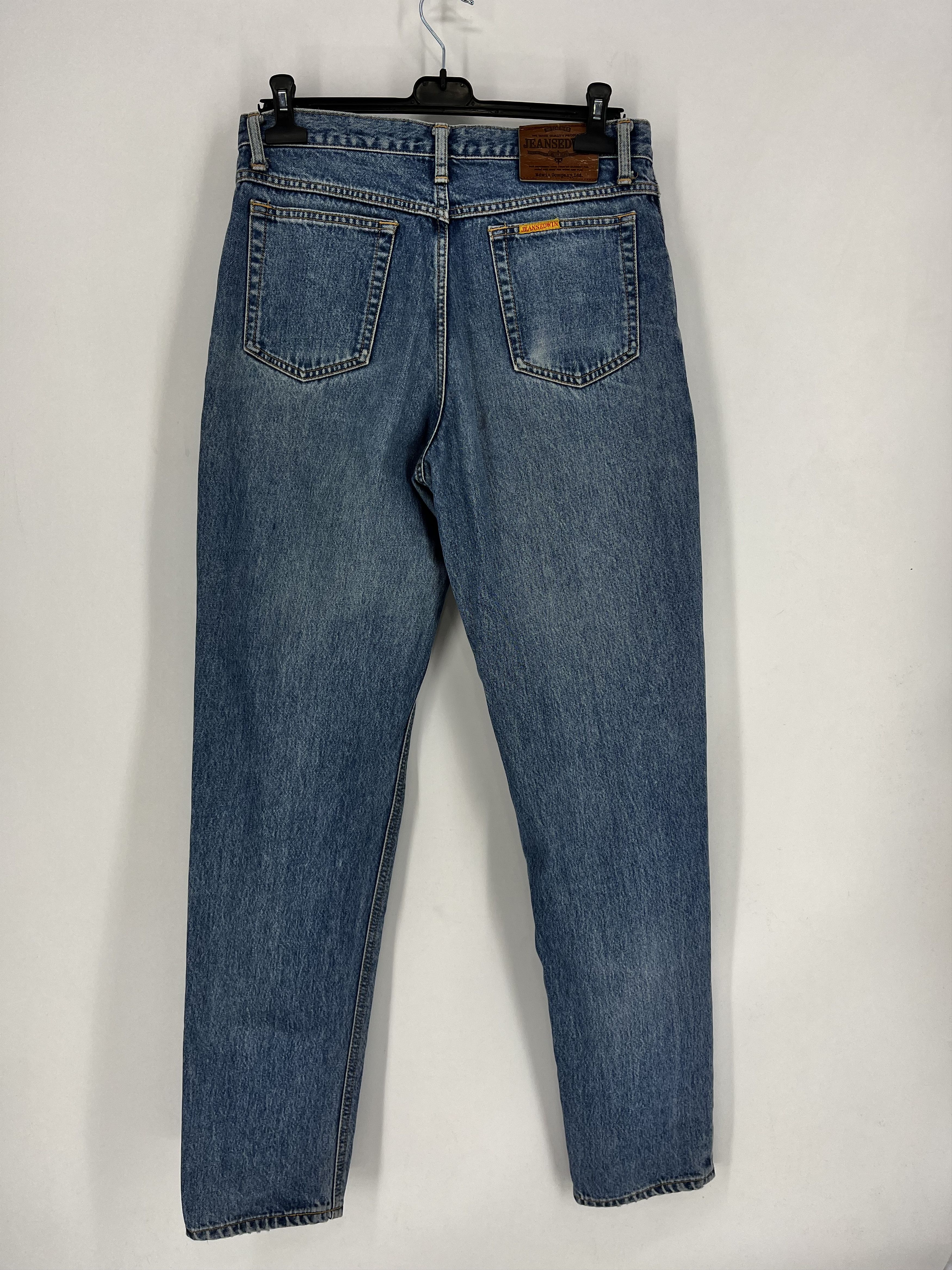 Edwin × Japanese Brand × Vintage Vintage 90s Edwin Made in Japan Tapered Navy Men’s Jeans Size US 33 - 12 Thumbnail