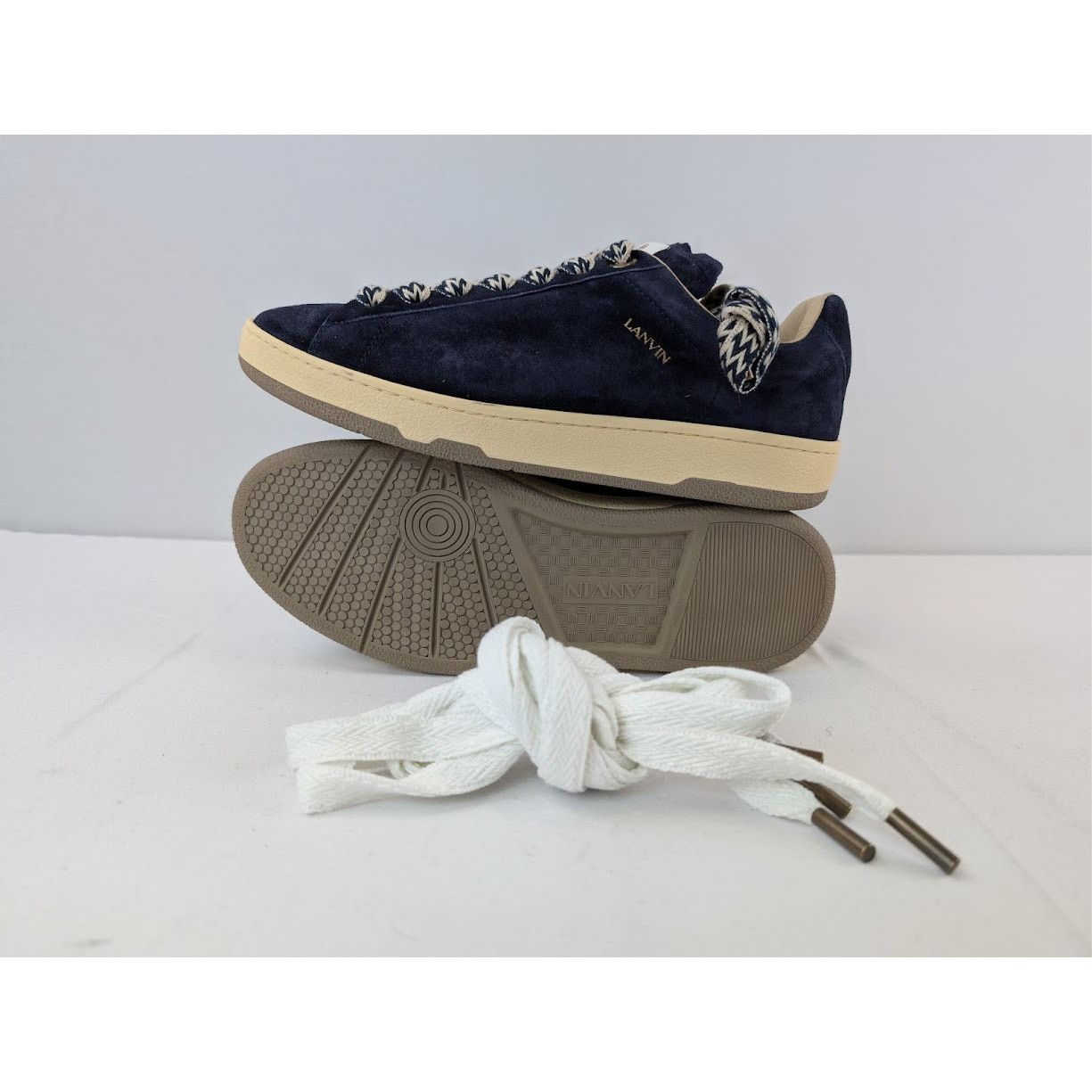 Lanvin o1rshd1 Curb Sneakers in Dark Blue Size US 11 / EU 44 - 12 Thumbnail