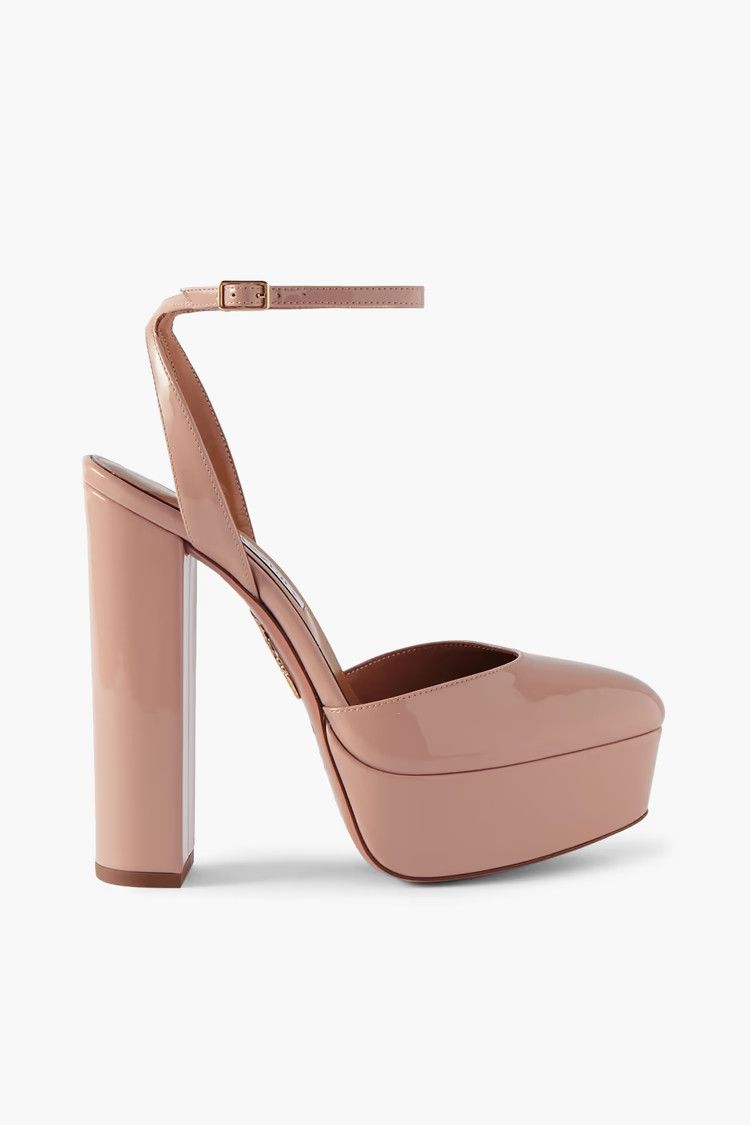 Aquazzura o1srvl11e1024 Platform in Blush Size US 8 / IT 38 - 1 Thumbnail