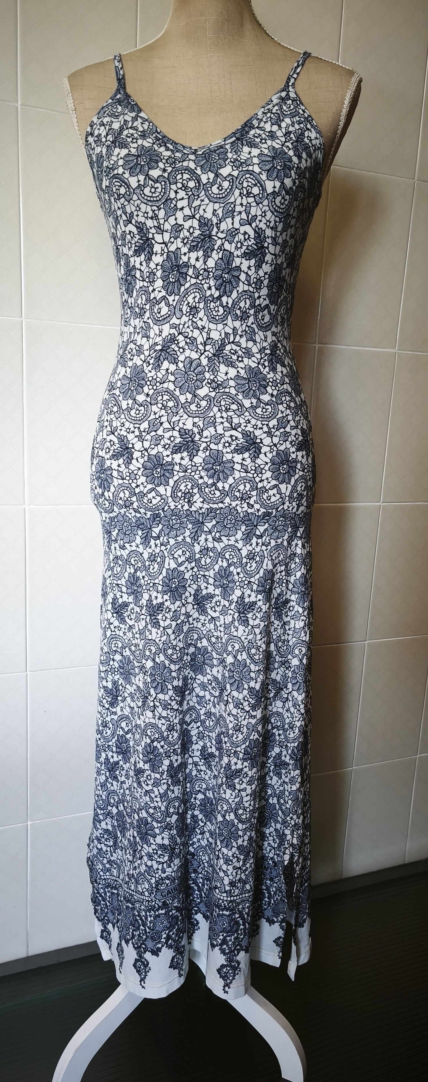 90's - Gaultier Jeans - Flower Maxi dress with straps