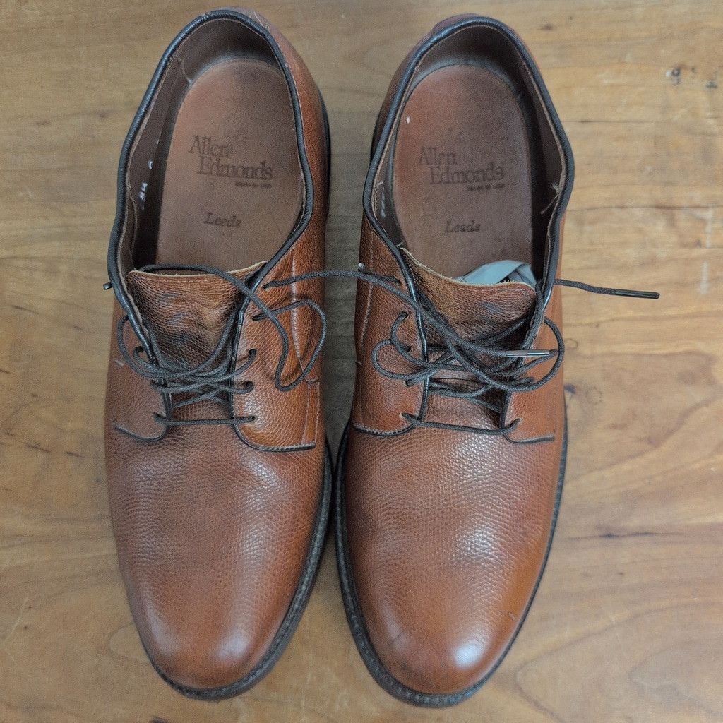 Allen Edmonds Allen Edmonds Leeds Brown Pebbled Leather Derby 8.5C Size US 8.5 / EU 41-42 - 9 Thumbnail