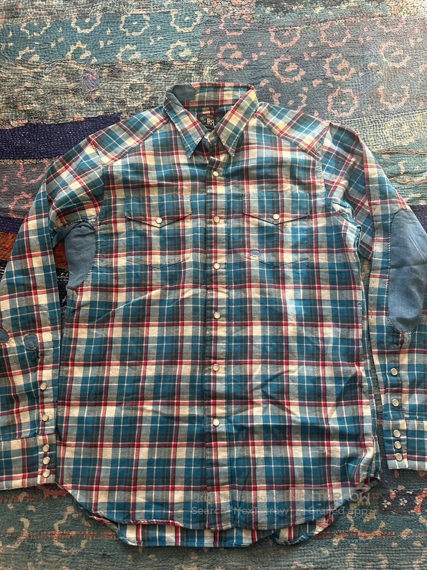 RRL Ralph Lauren vintage plaid patchwork work shirt. Size US M / EU 48-50 / 2 - 1 Thumbnail